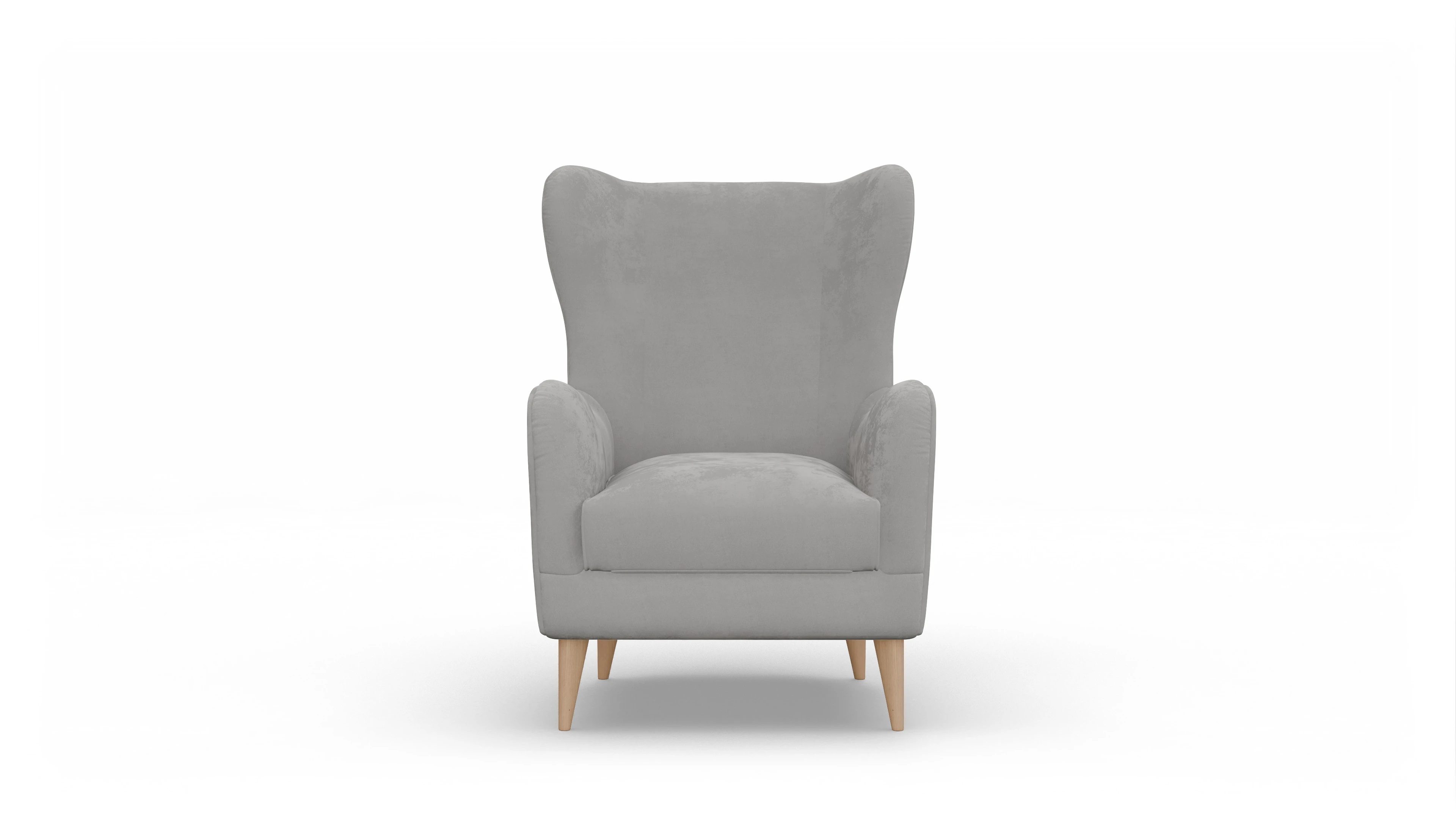 Aby Stoffsessel Ansicht des Produktes Aby Sessel in Samt grau