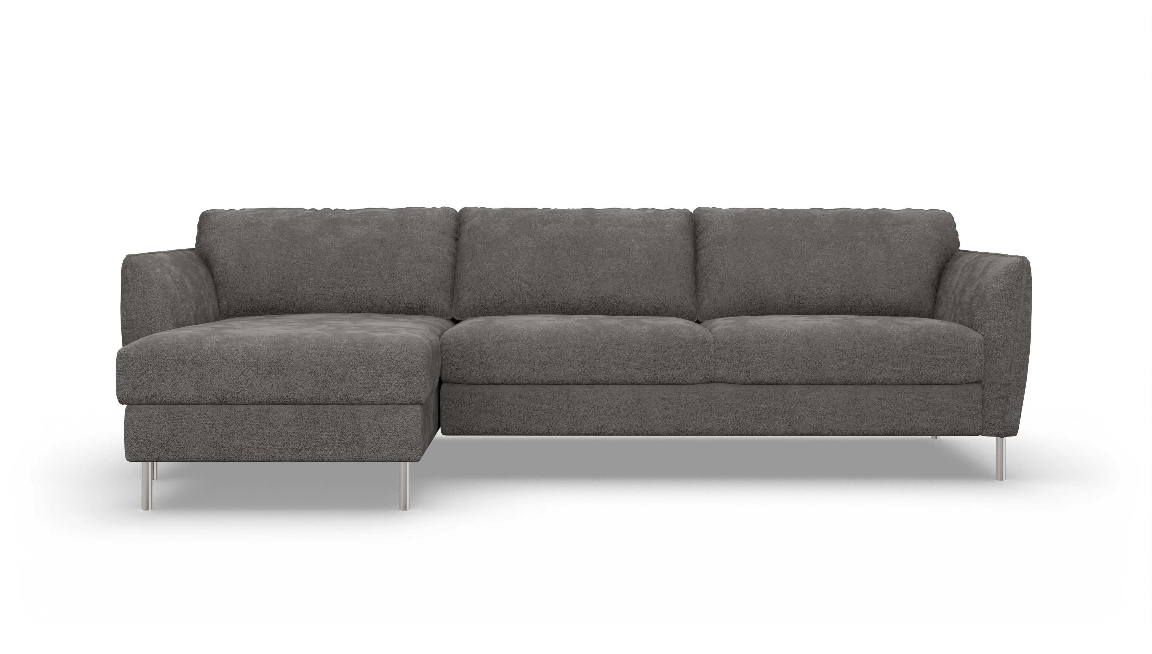 Ansicht des Produktes Eriksen Sofa mit Rec links in Stoff grau