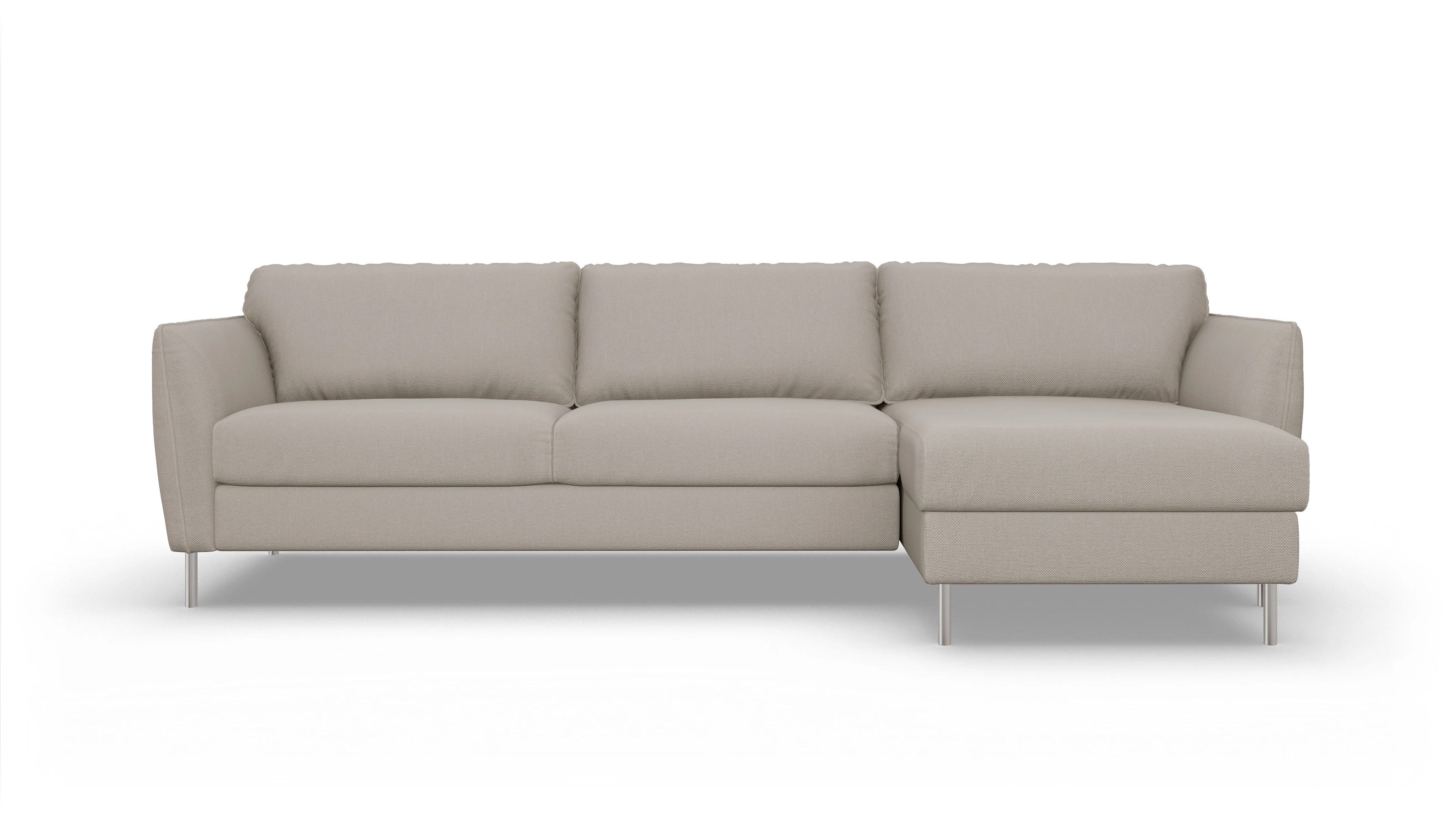 Ansicht des Produktes Eriksen Sofa mit Rec rechts in Stoff beige