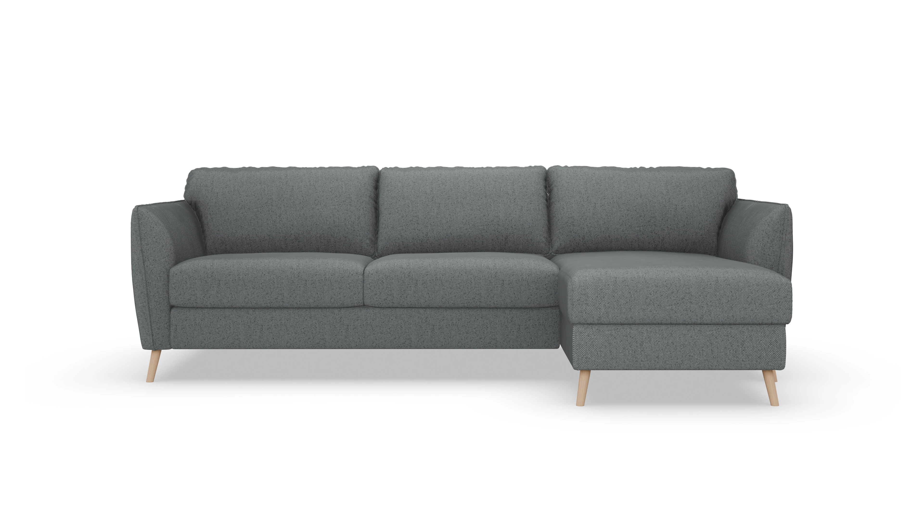 Ansicht des Produktes Eriksen Sofa mit Rec rechts in Stoff grau