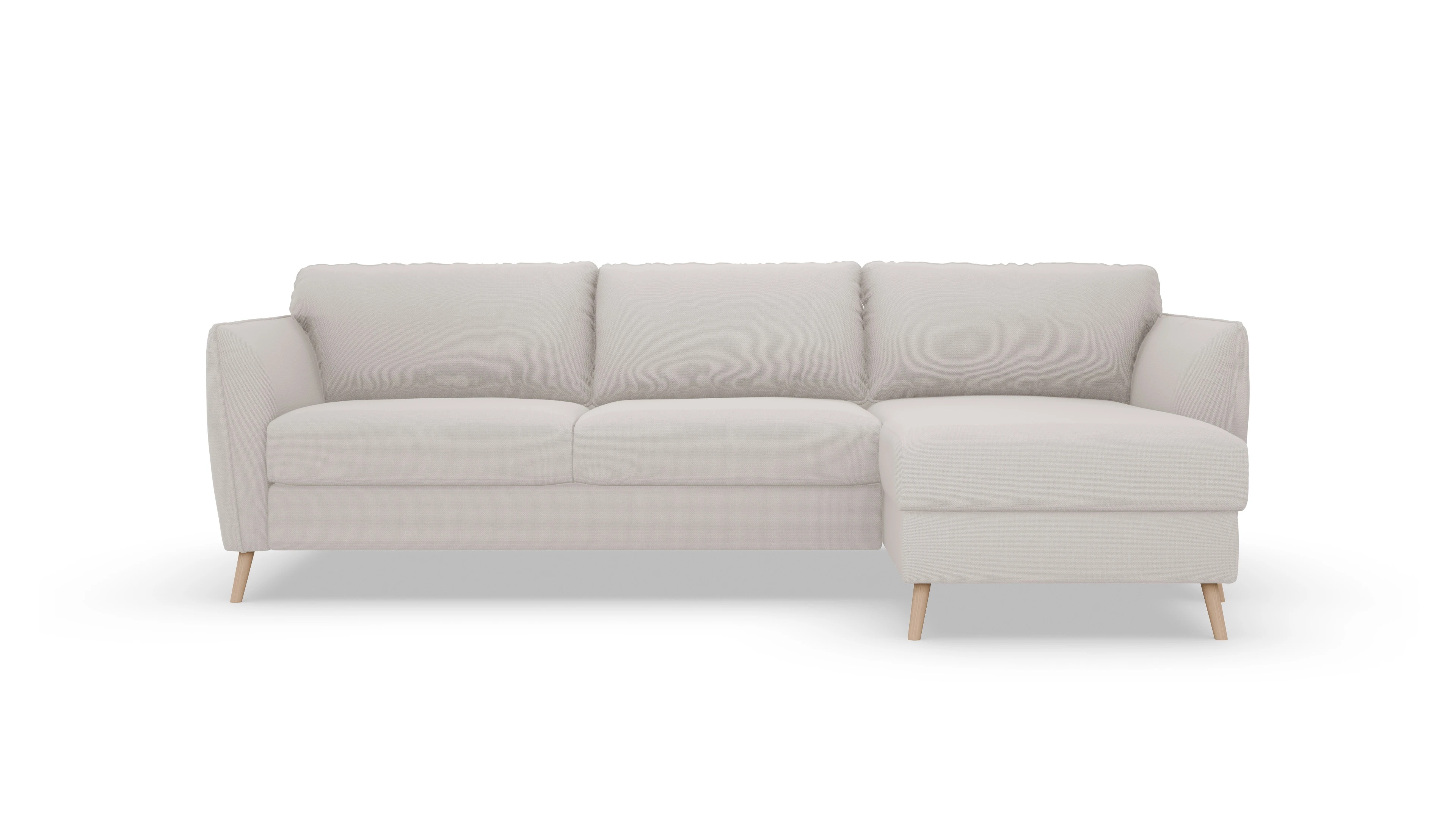 Ansicht des Produktes Eriksen Sofa mit Rec rechts in Stoff beige