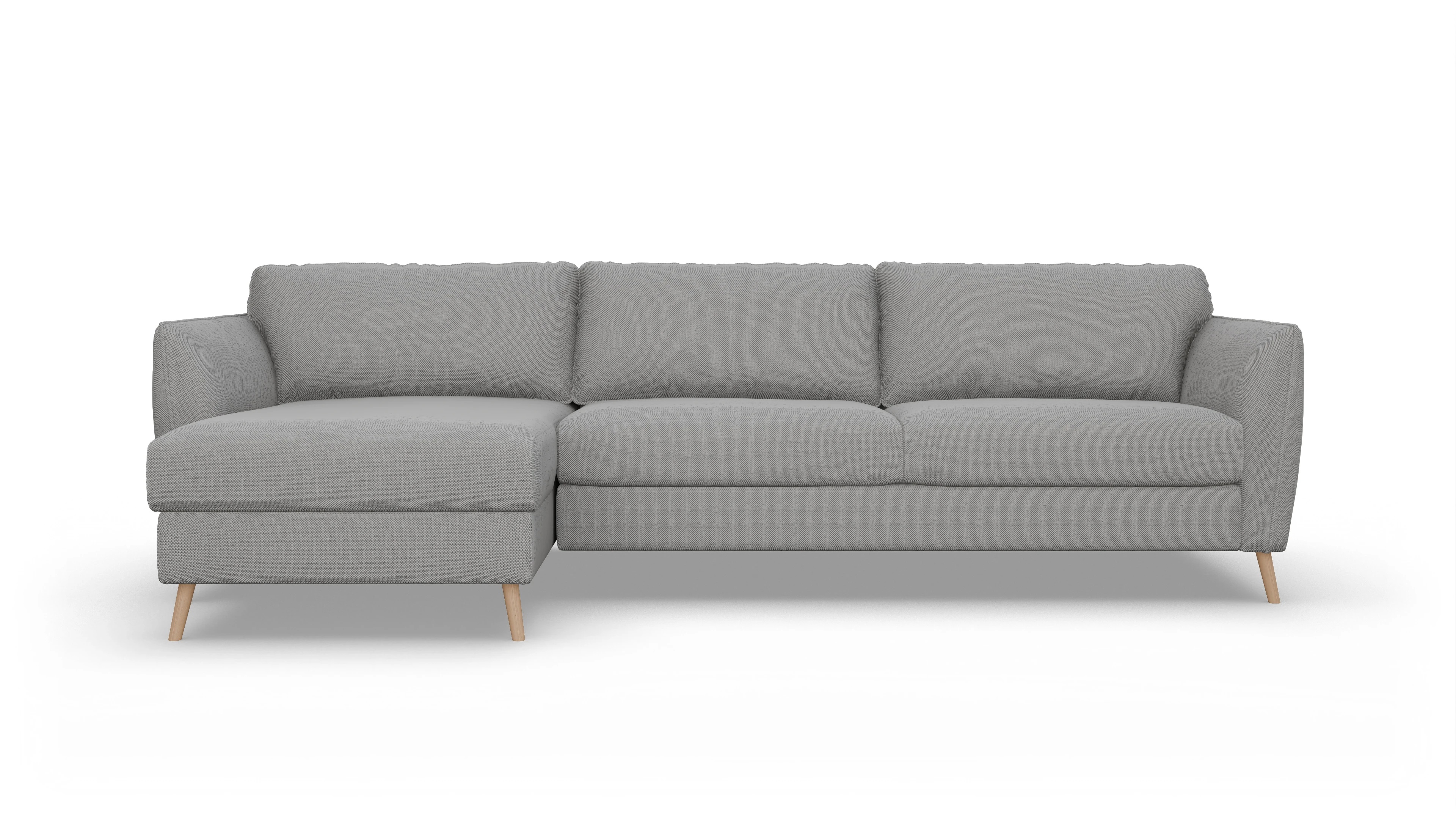 Ansicht des Produktes Eriksen Sofa mit Rec links in Stoff grau