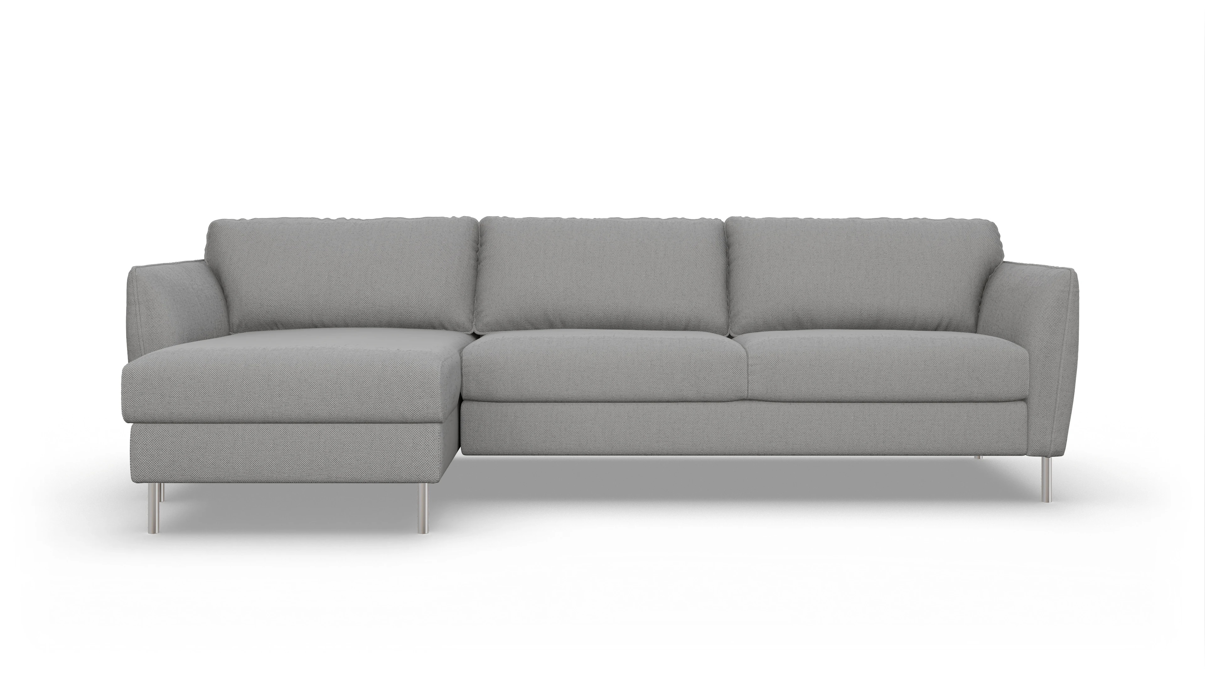 Ansicht des Produktes Eriksen Sofa mit Rec links in Stoff grau