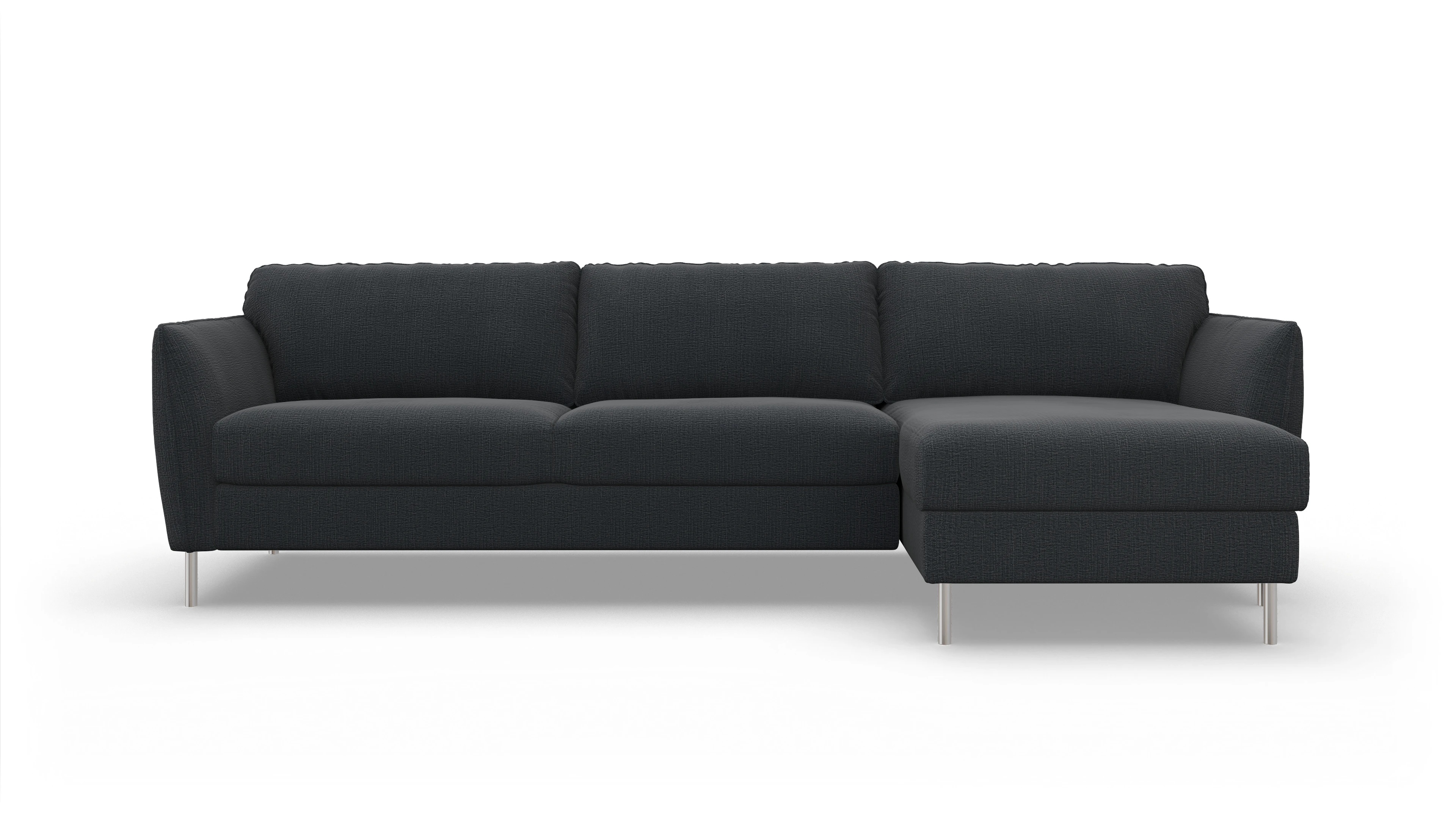 Ansicht des Produktes Eriksen Sofa mit Rec rechts in Stoff blau