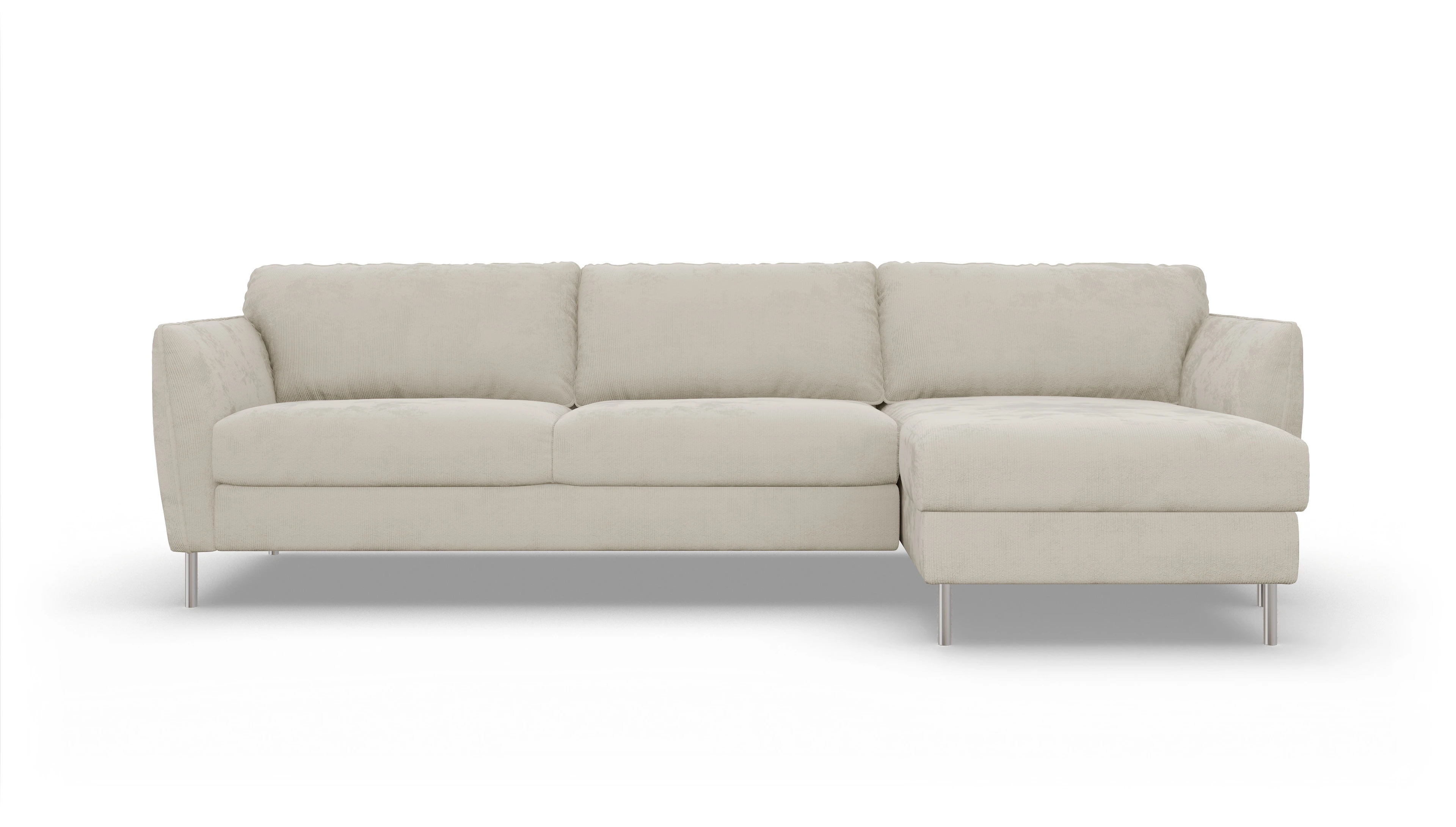 Ansicht des Produktes Eriksen Sofa mit Rec rechts in Cord weiß