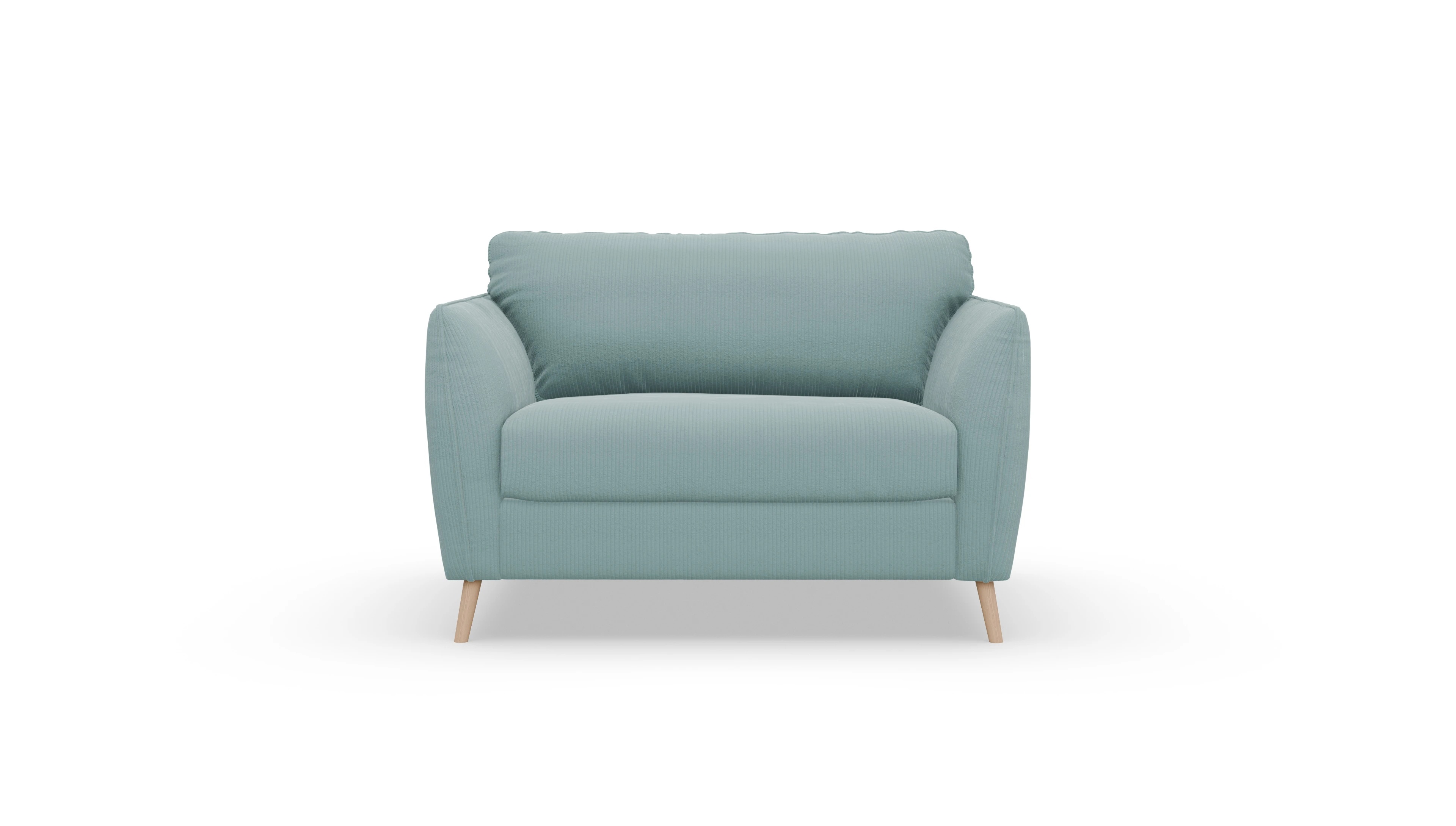 Ansicht des Produktes Eriksen Sessel in Cord blau