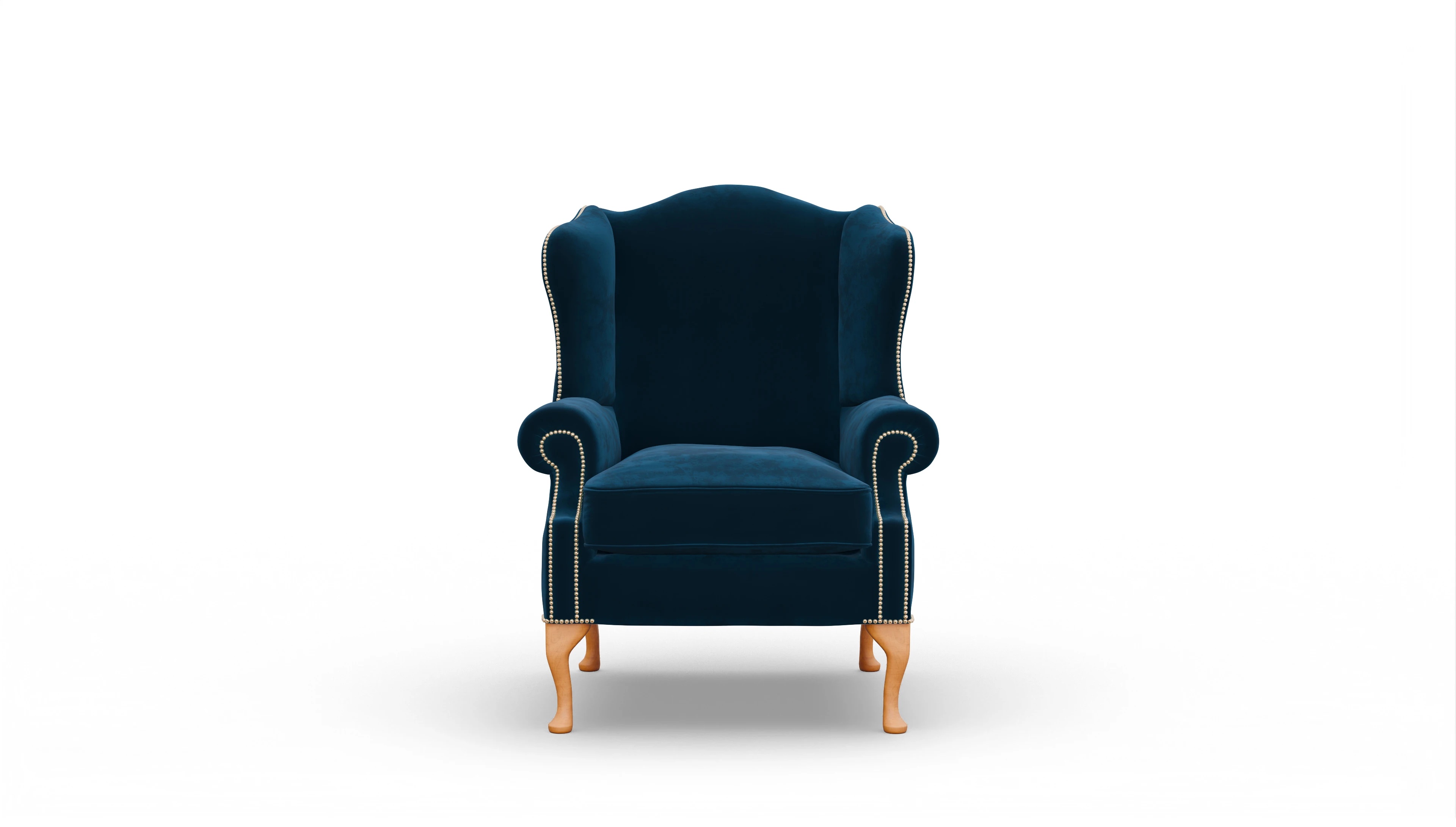 Samt-Ohrensessel Heywood Ansicht des Produktes Heywood Sessel in Samt blau