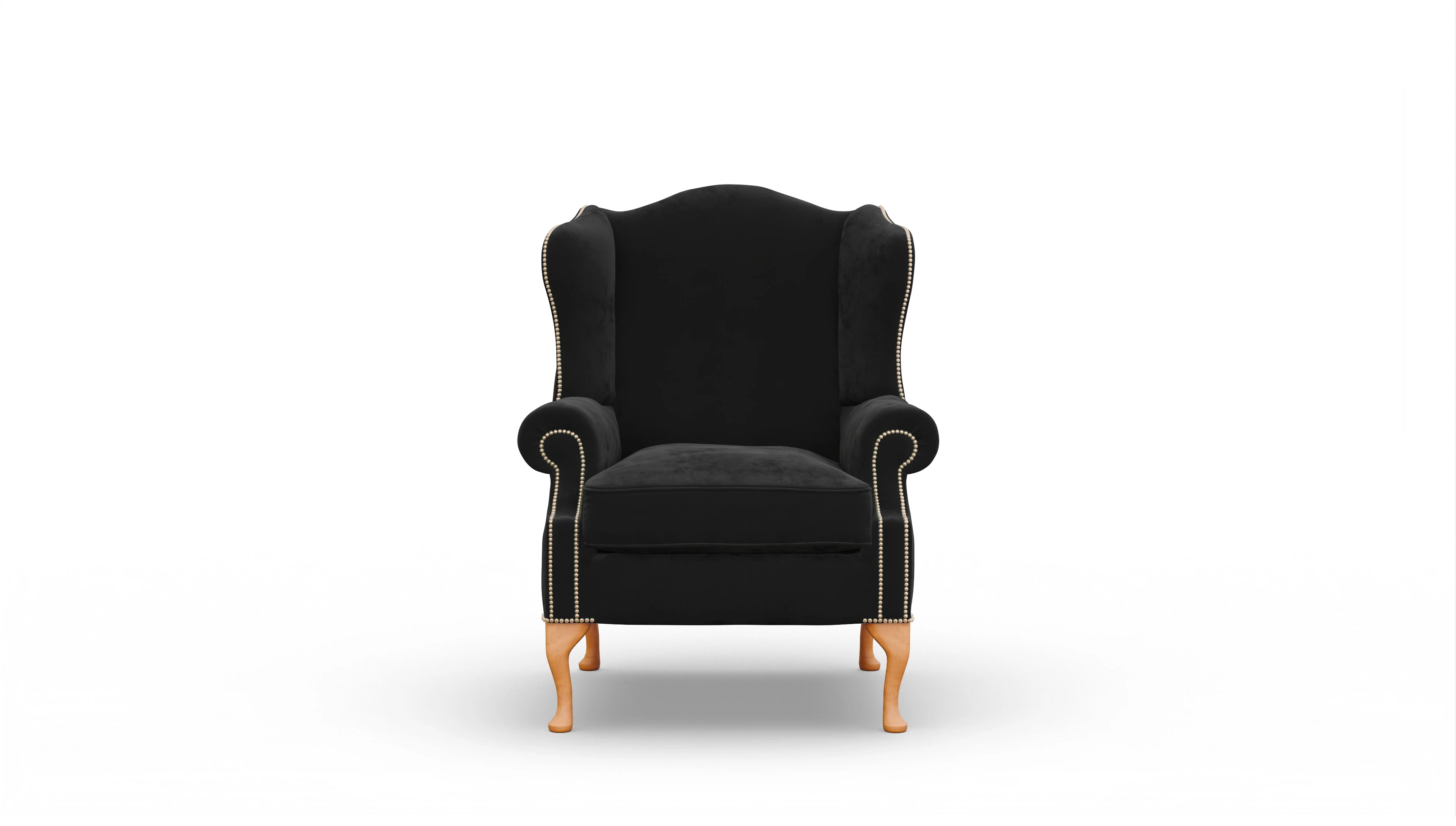 Samt-Ohrensessel Heywood Ansicht des Produktes Heywood Sessel in Samt schwarz