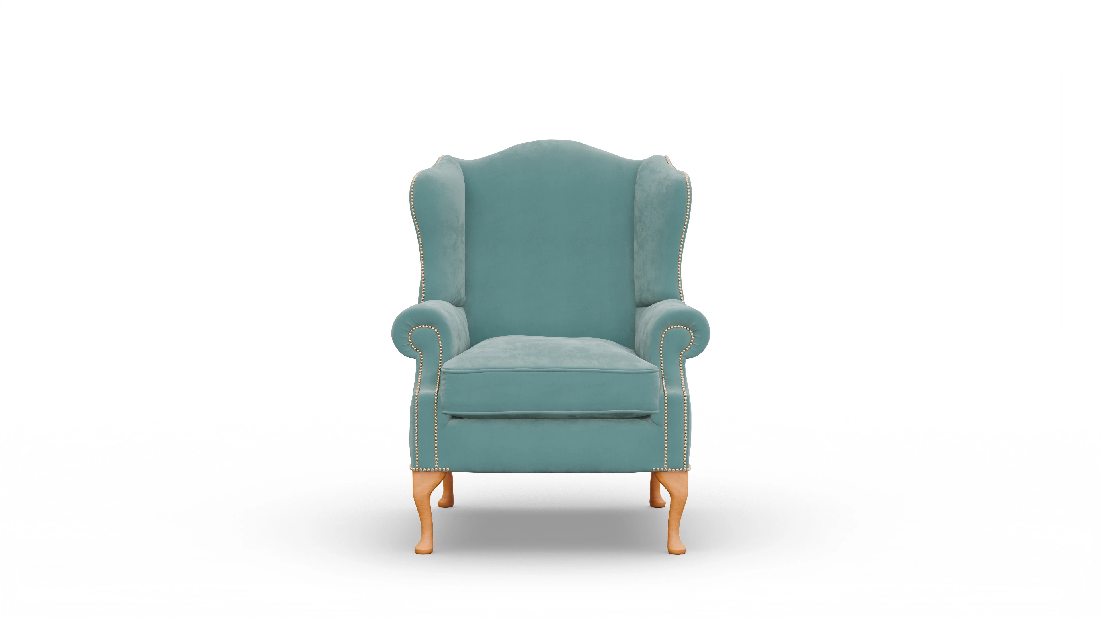Samt-Ohrensessel Heywood Ansicht des Produktes Heywood Sessel in Samt blau
