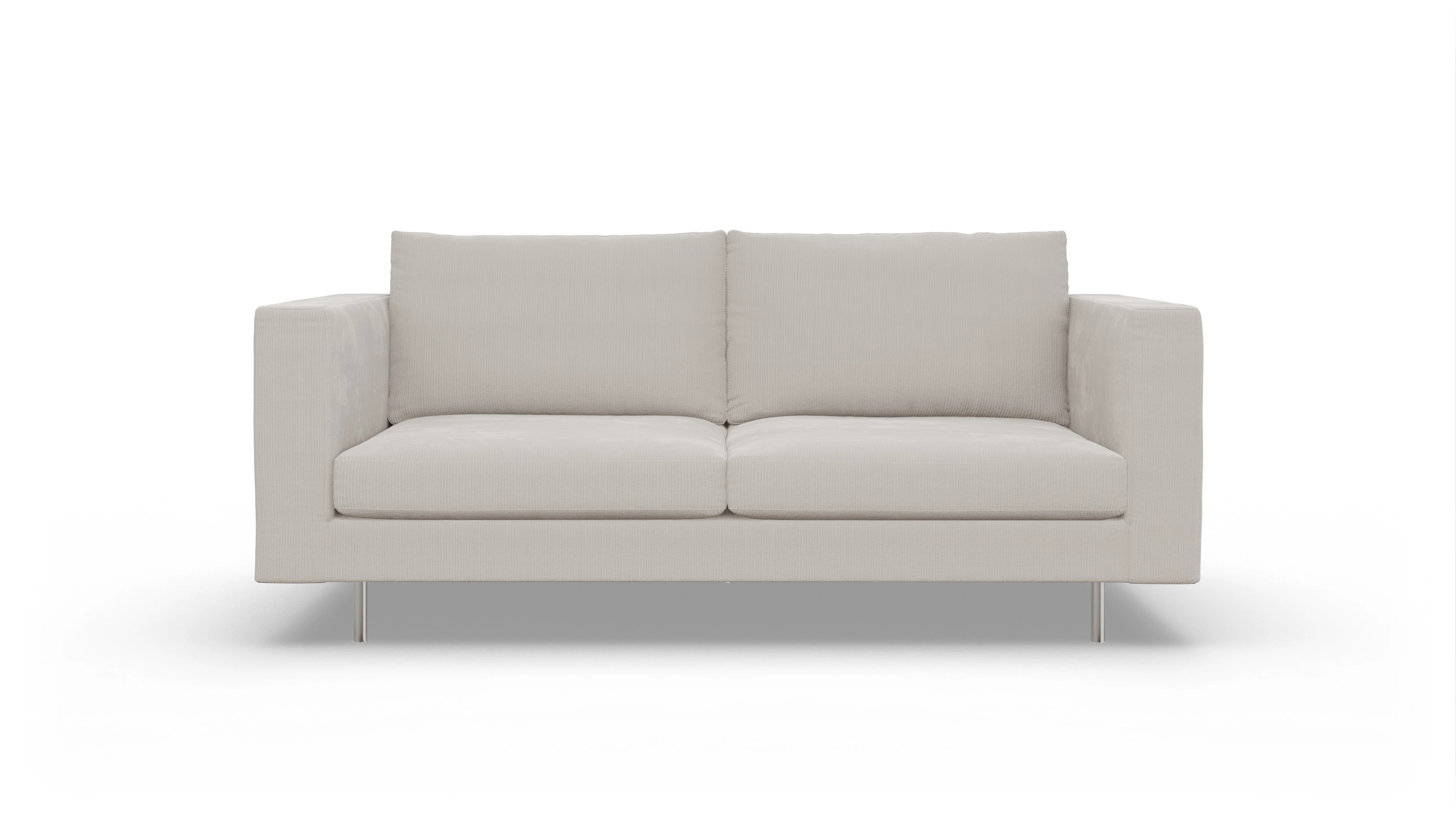 Design-Sofa Silea Ansicht des Produktes Silea 3-Sitzer in Cord weiß