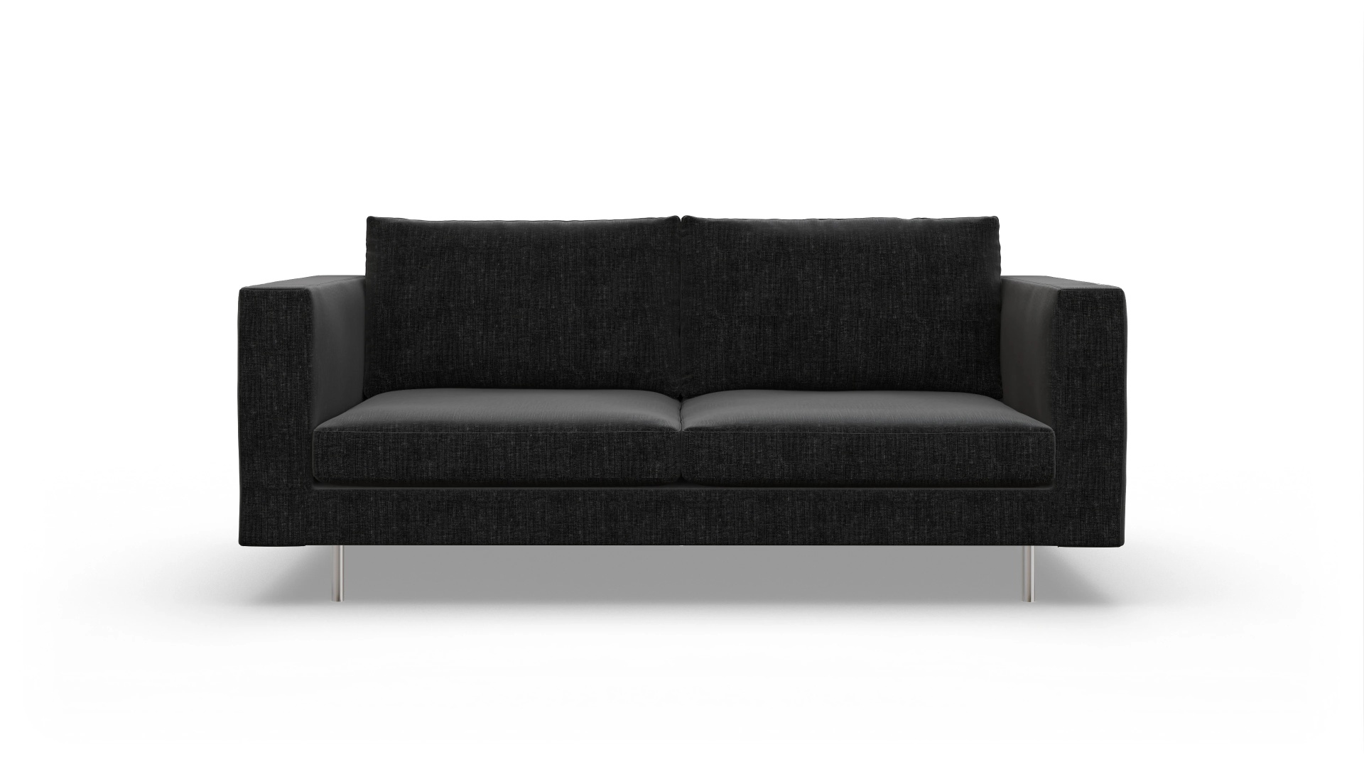 Design-Sofa Silea Ansicht des Produktes Silea 3-Sitzer in Stoff schwarz