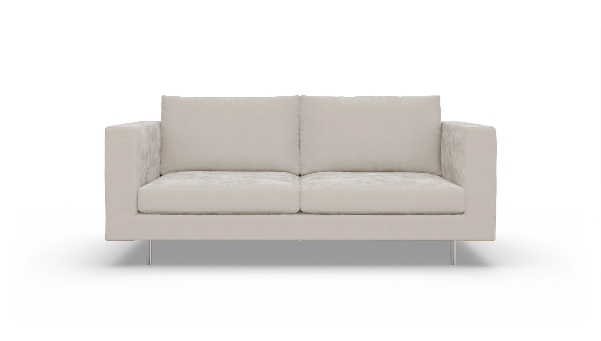 Design-Sofa Silea Ansicht des Produktes Silea 3-Sitzer in Samt weiß