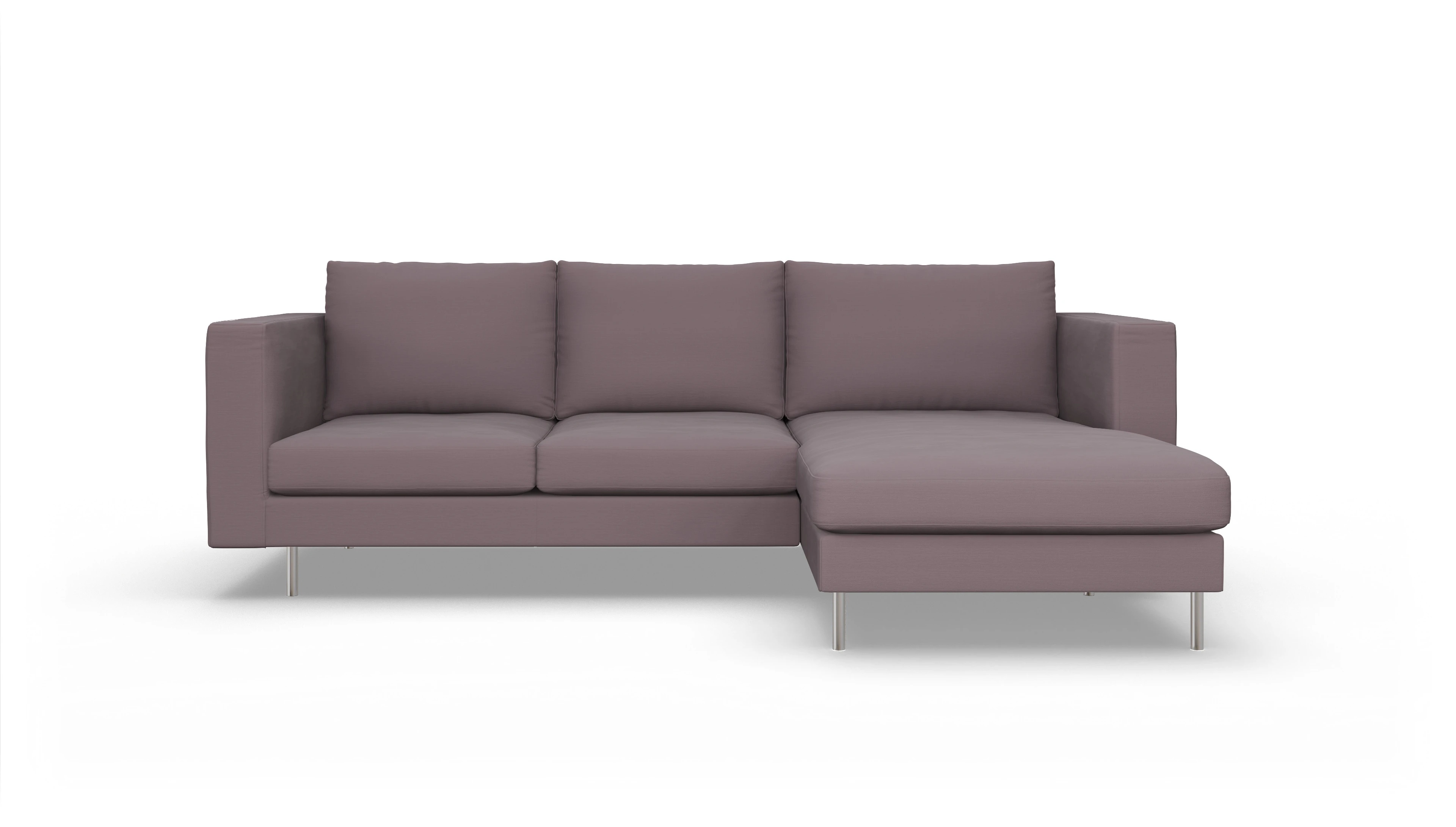 Ansicht des Produktes Silea Sofa mit Rec rechts in Stoff braun