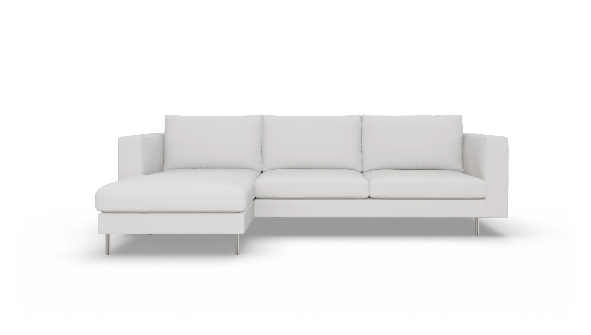 Ansicht des Produktes Silea Sofa mit Rec links in Leder weiß