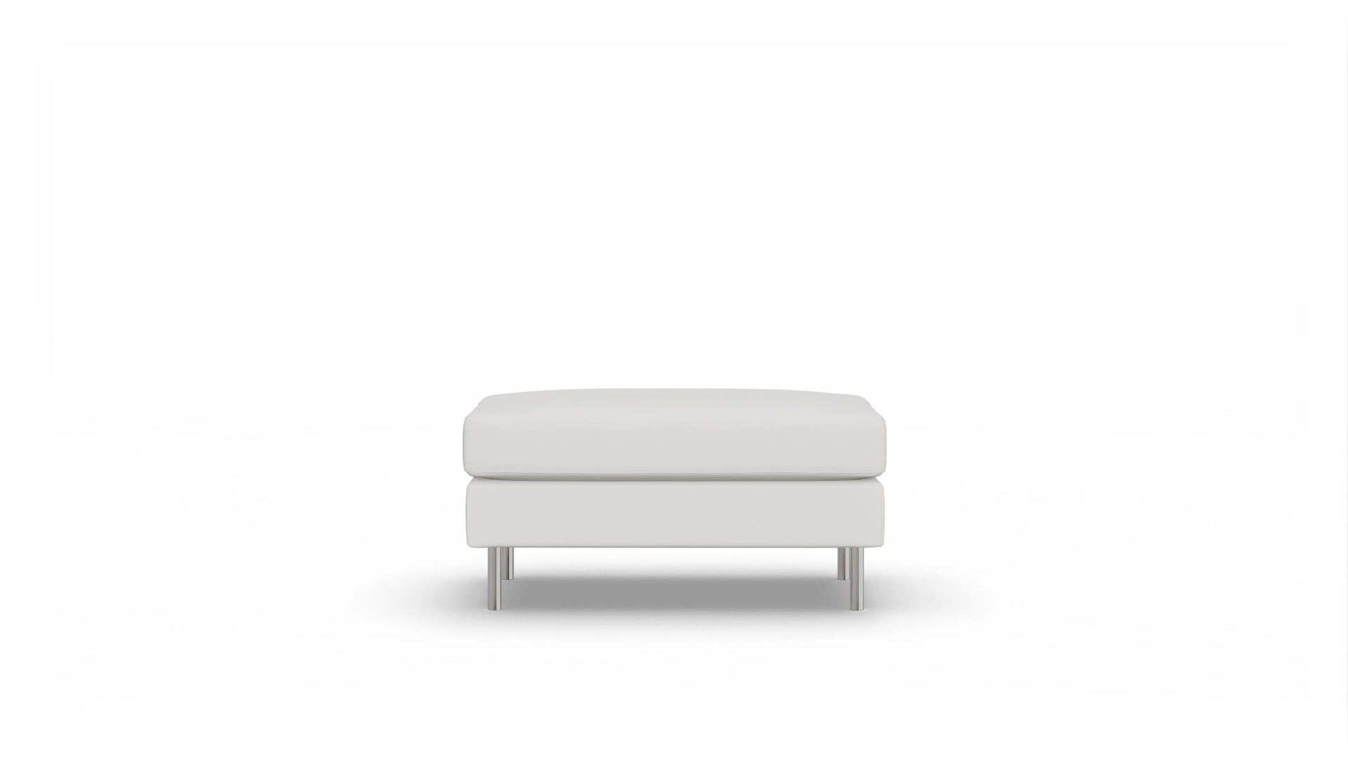 Design-Hocker Silea in Leder Ansicht des Produktes Silea Hocker in Leder weiß