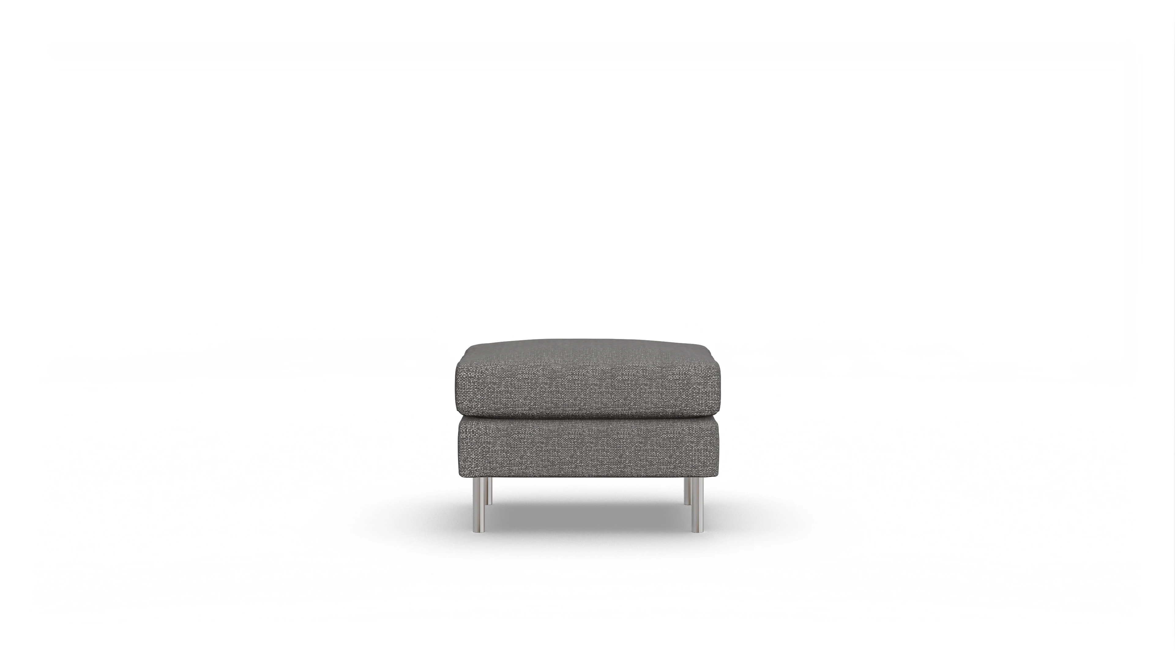 Ansicht des Produktes Silea Hocker in Stoff grau