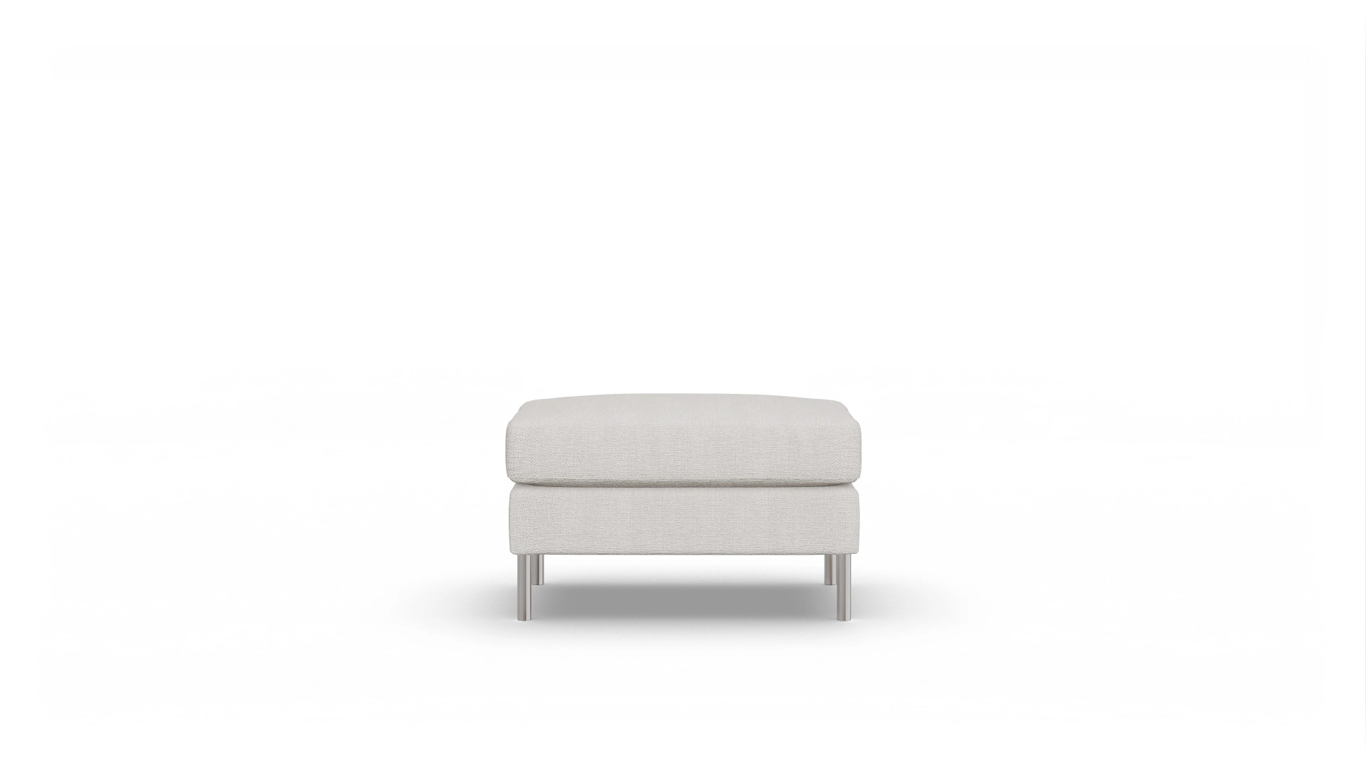 Design-Hocker Silea Ansicht des Produktes Silea Hocker in Stoff weiß