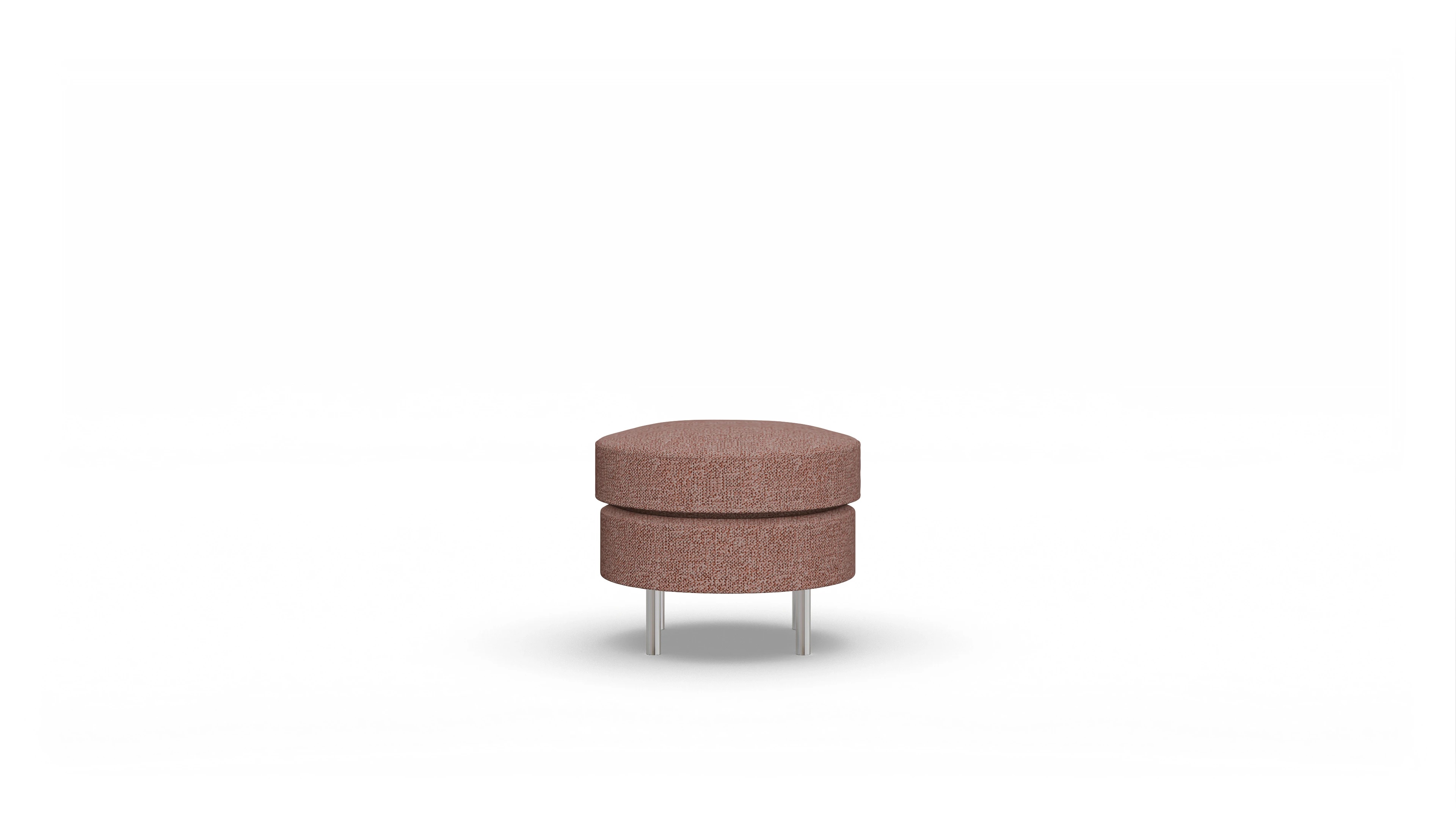 Ansicht des Produktes Silea Hocker in Stoff rot