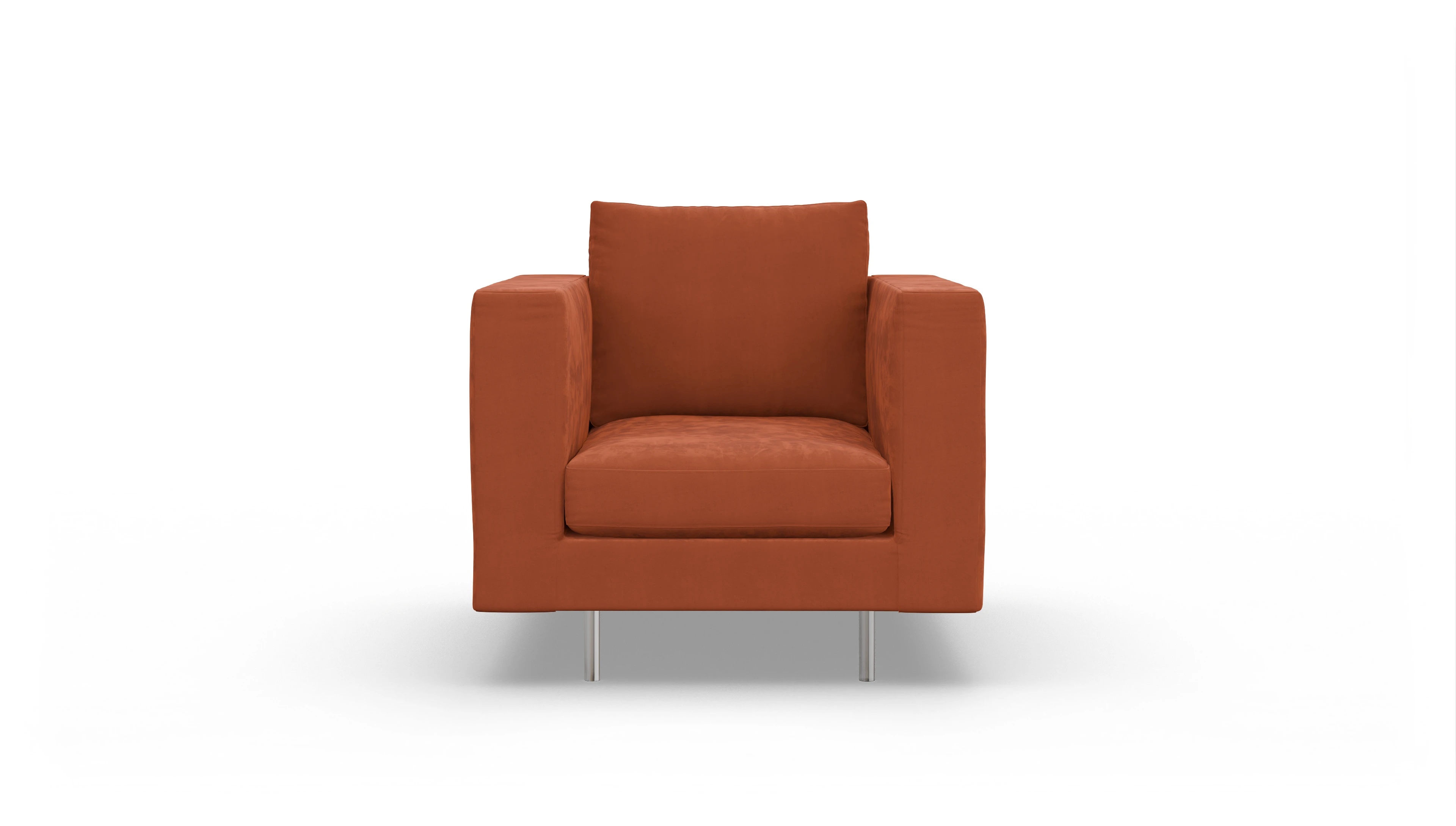 Ansicht des Produktes Silea Sessel in Samt orange