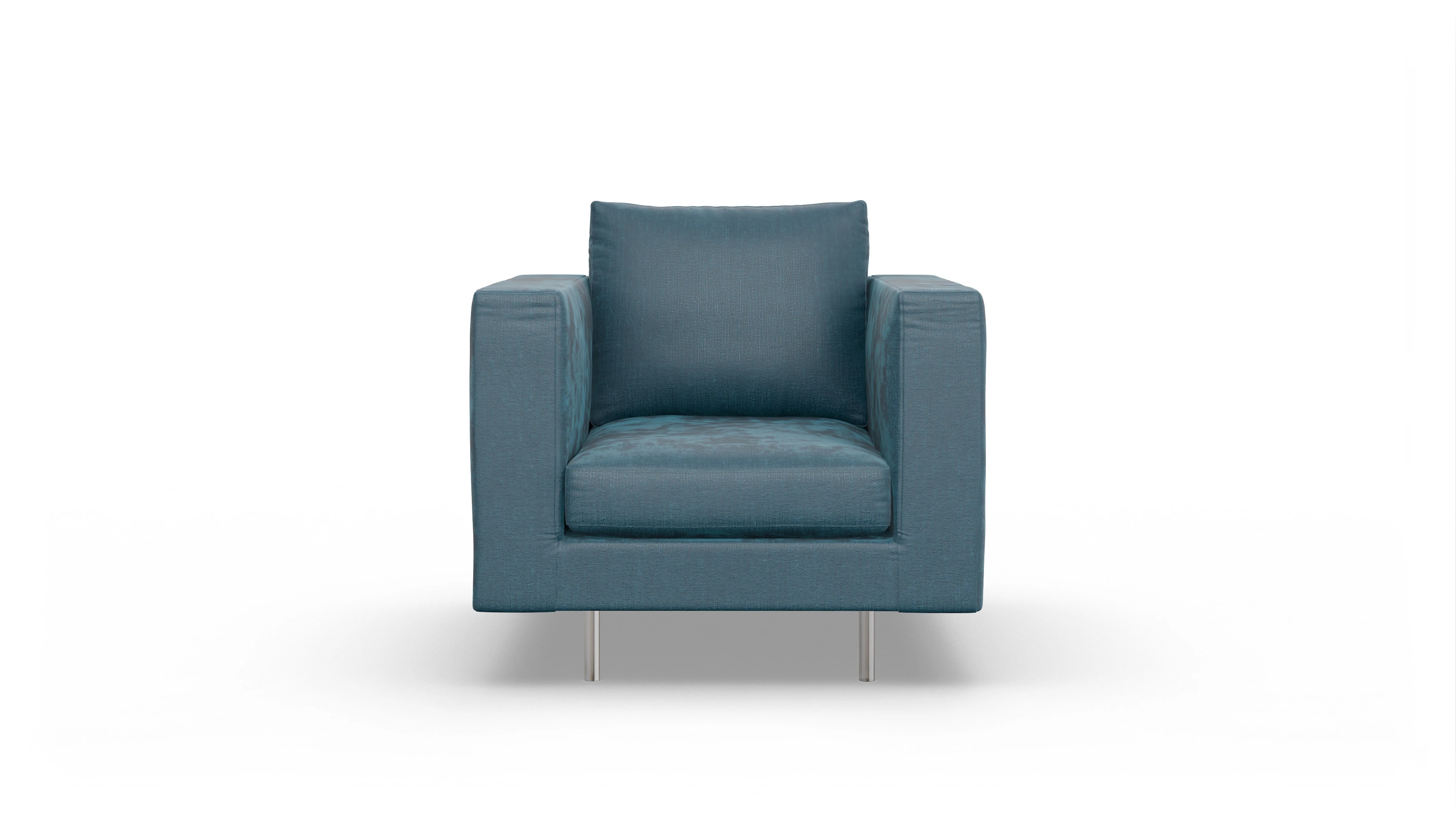 Ansicht des Produktes Silea Sessel in Stoff blau