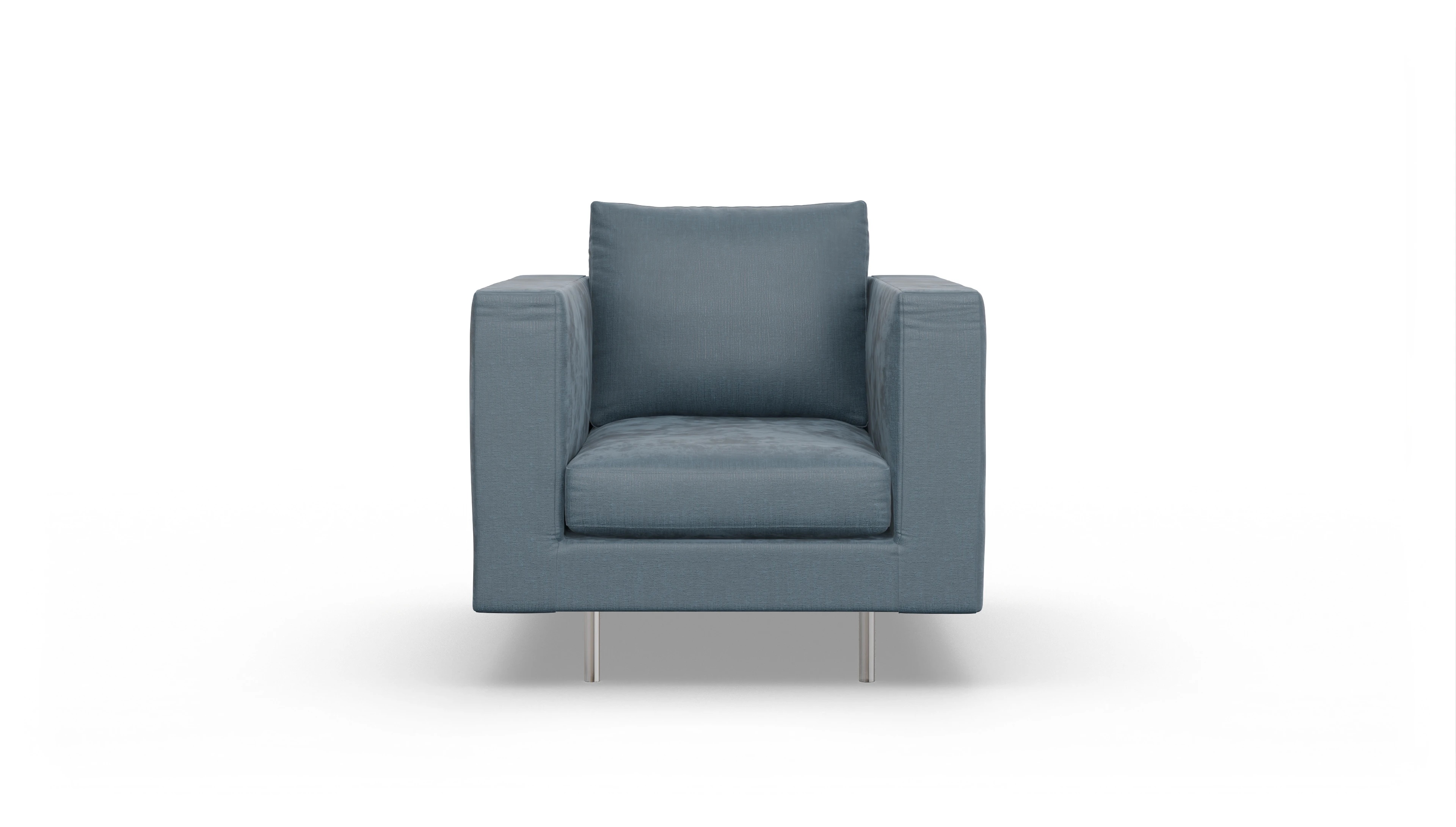 Ansicht des Produktes Silea Sessel in Stoff blau