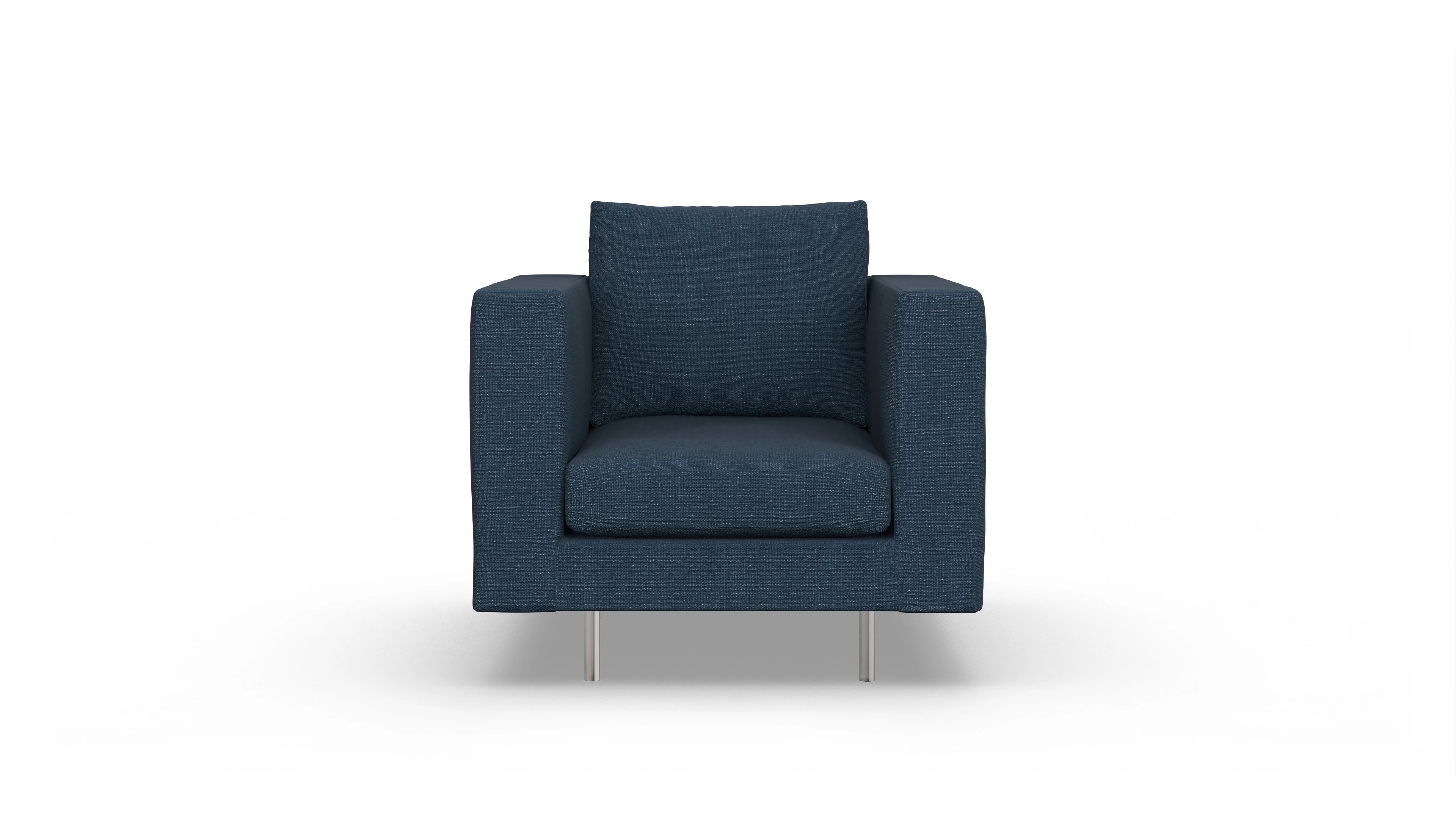 Ansicht des Produktes Silea Sessel in Stoff blau