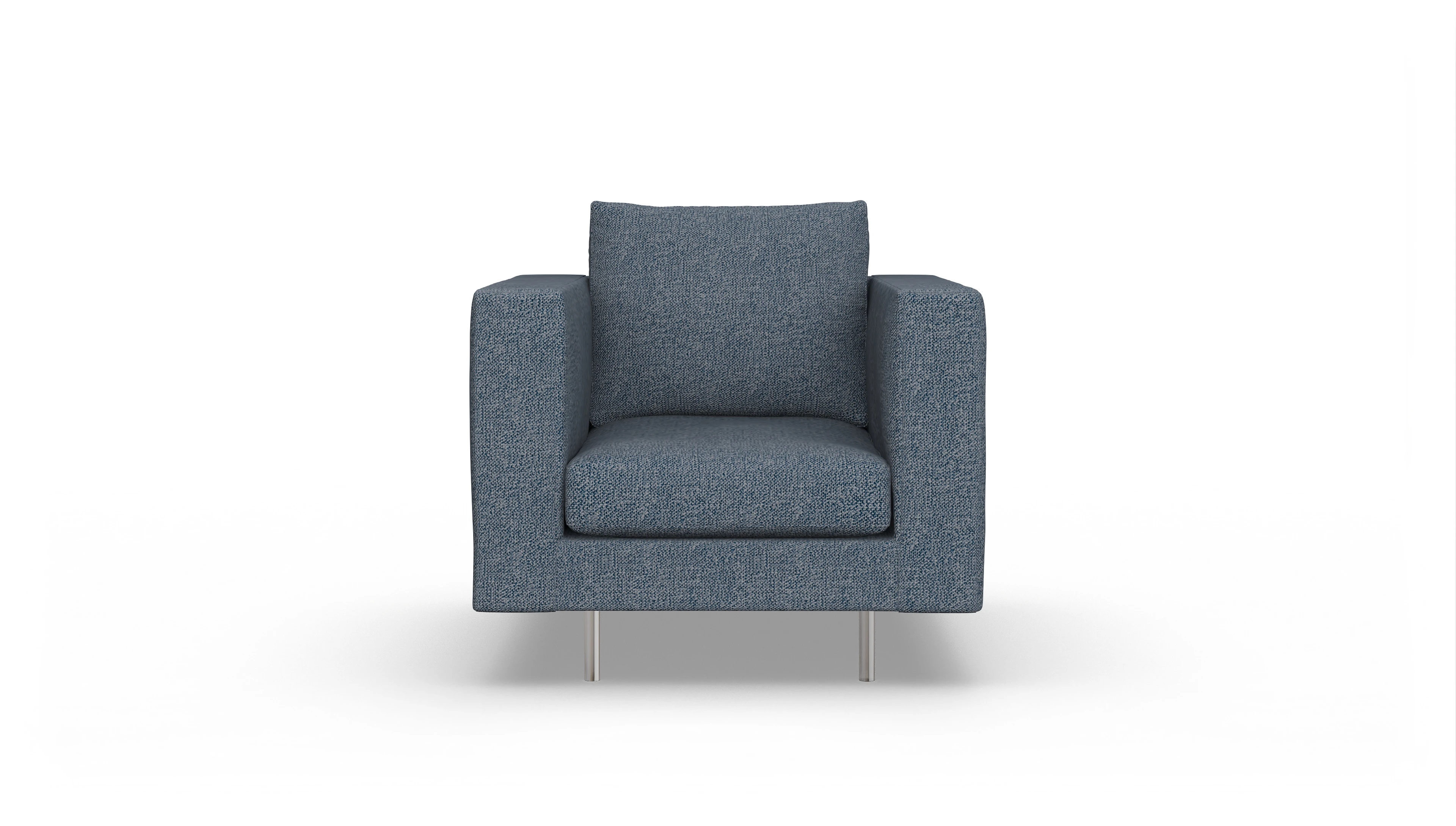 Ansicht des Produktes Silea Sessel in Stoff blau