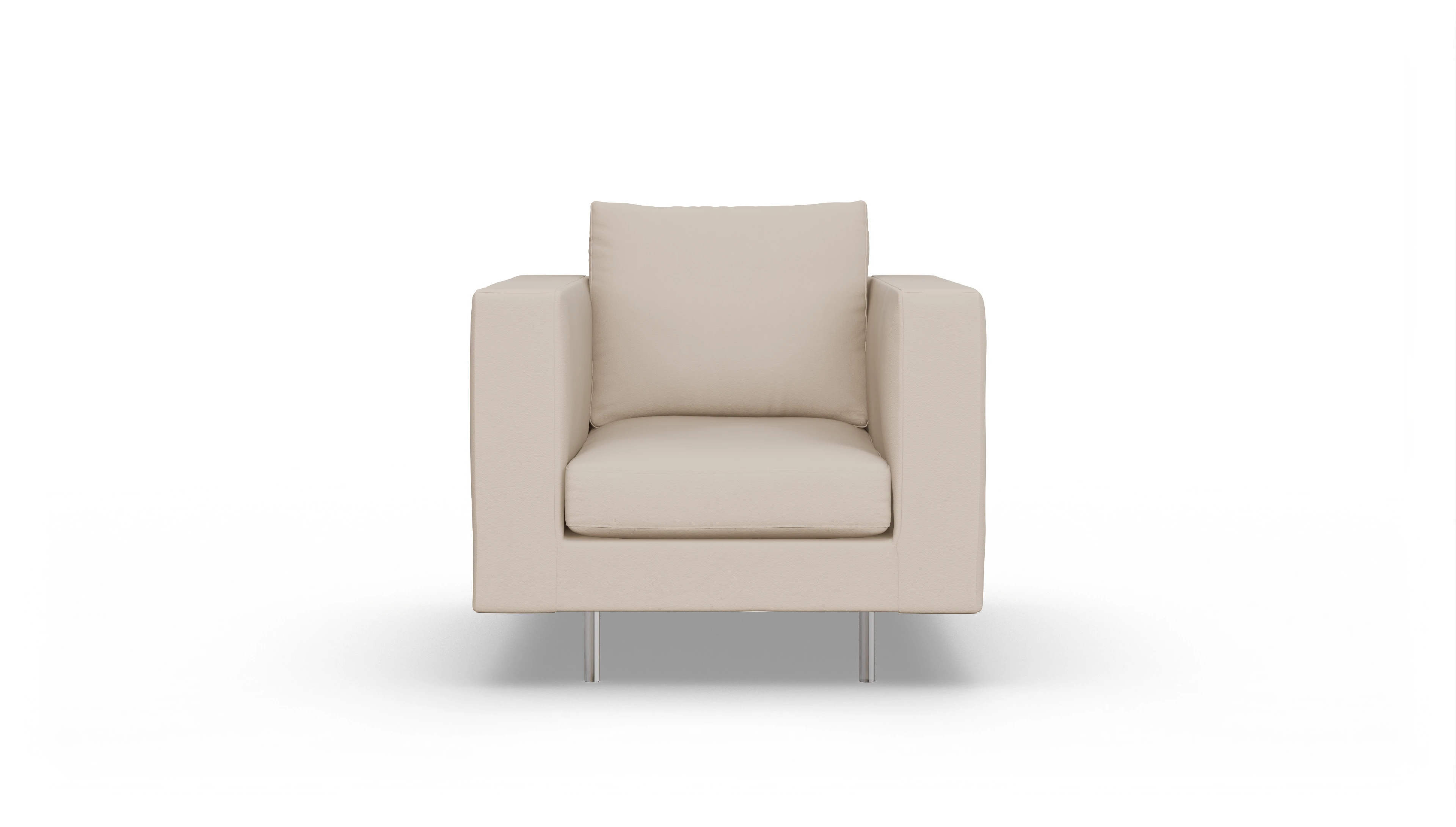 Ansicht des Produktes Silea Sessel in Leder beige