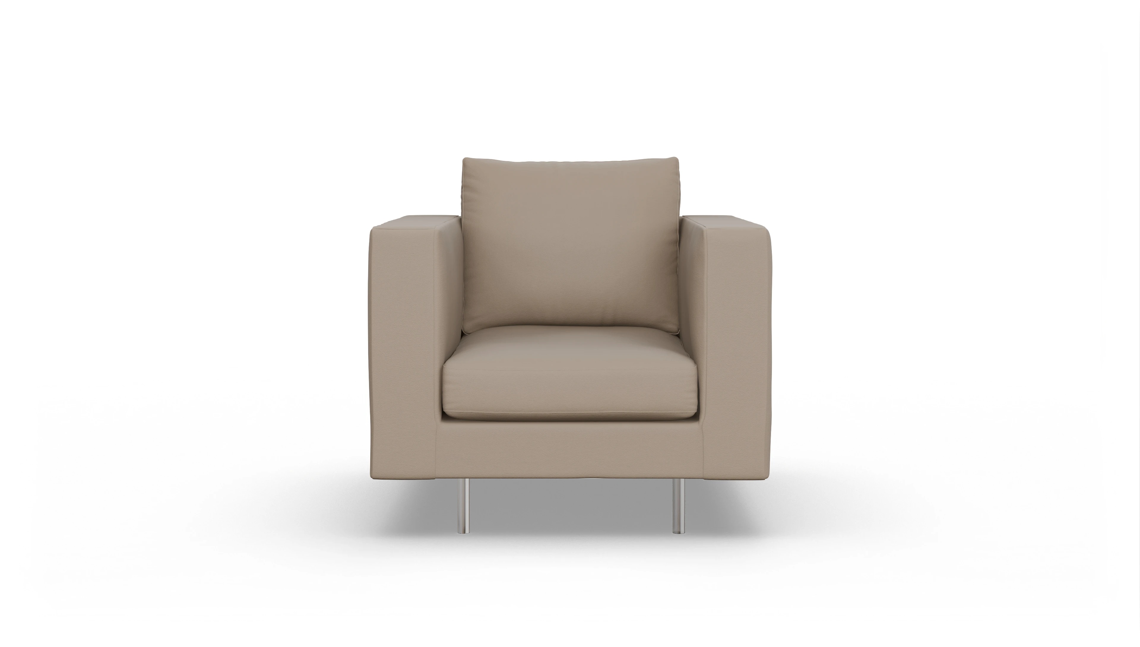 Ansicht des Produktes Silea Sessel in Leder beige