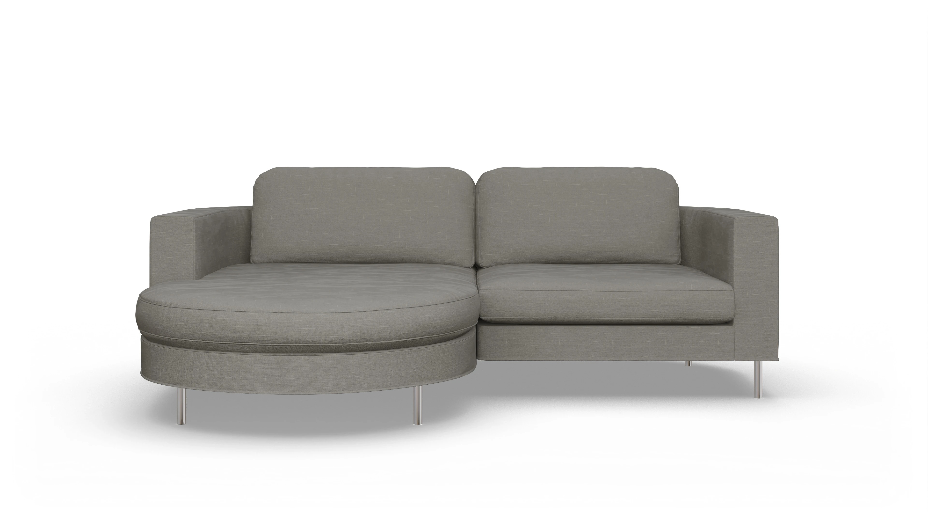 Ansicht des Produktes Girando Sofa mit Rec links in Stoff grau