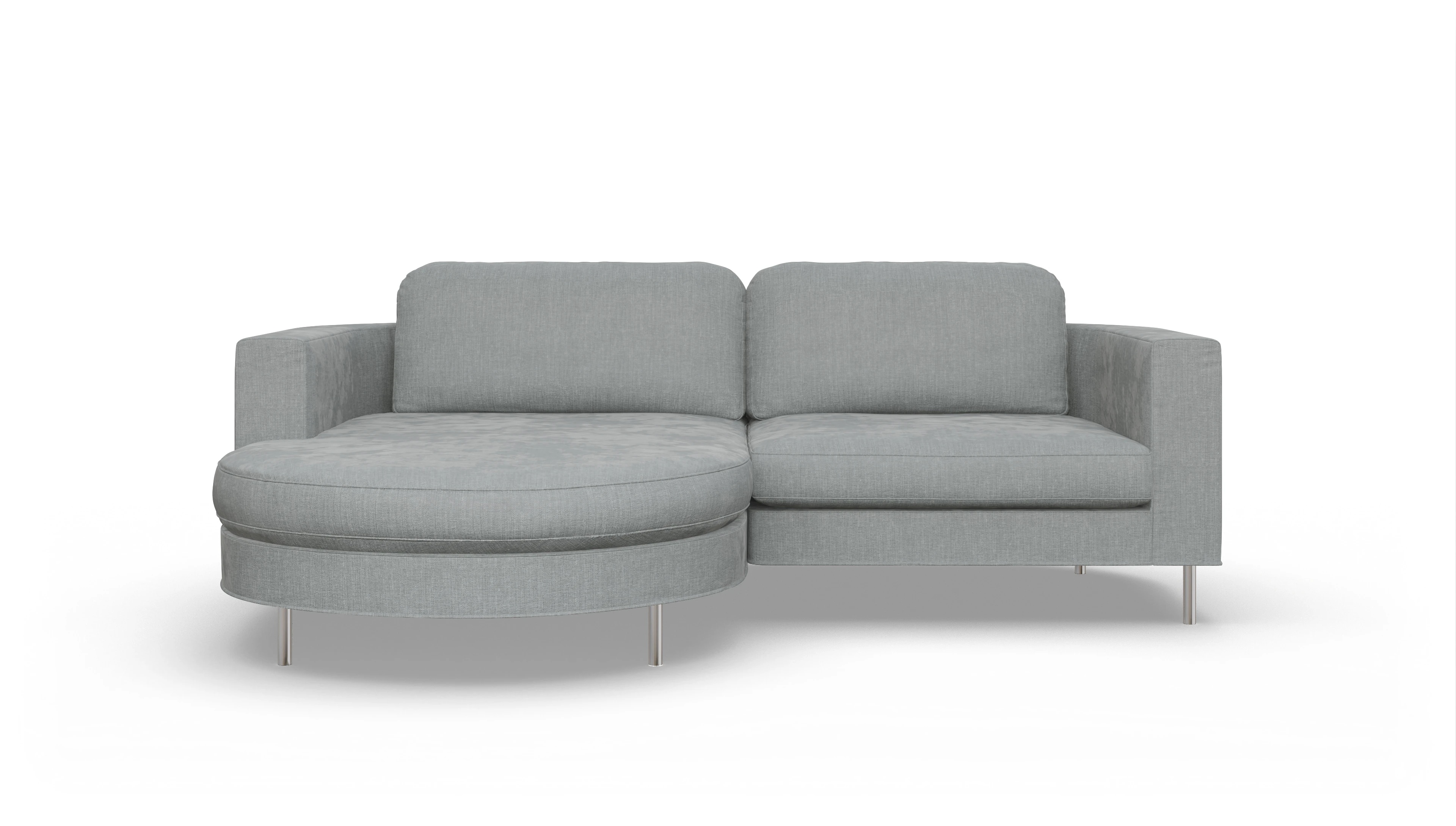 Ansicht des Produktes Girando Sofa mit Rec links in Stoff grau