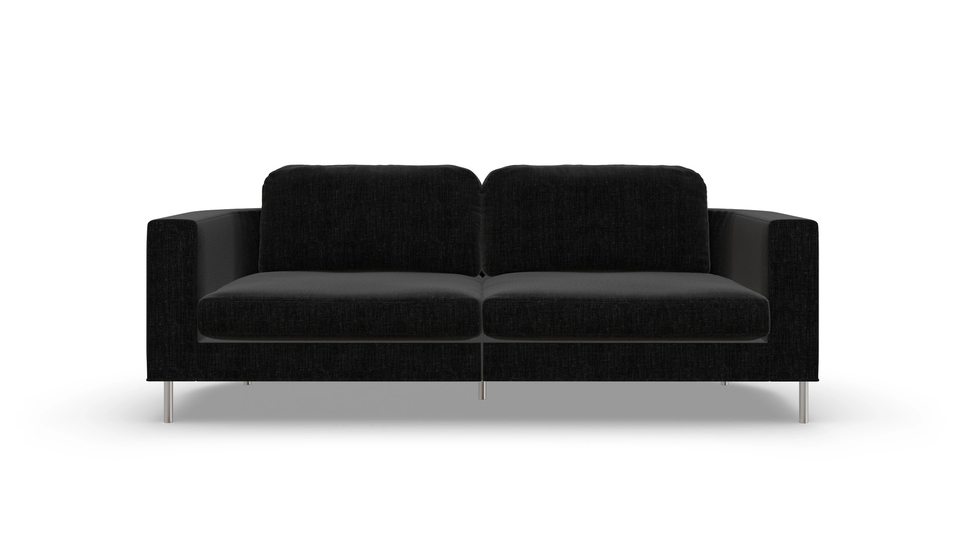 Designer-Stoffsofa Girando Ansicht des Produktes Girando 3-Sitzer in Stoff schwarz