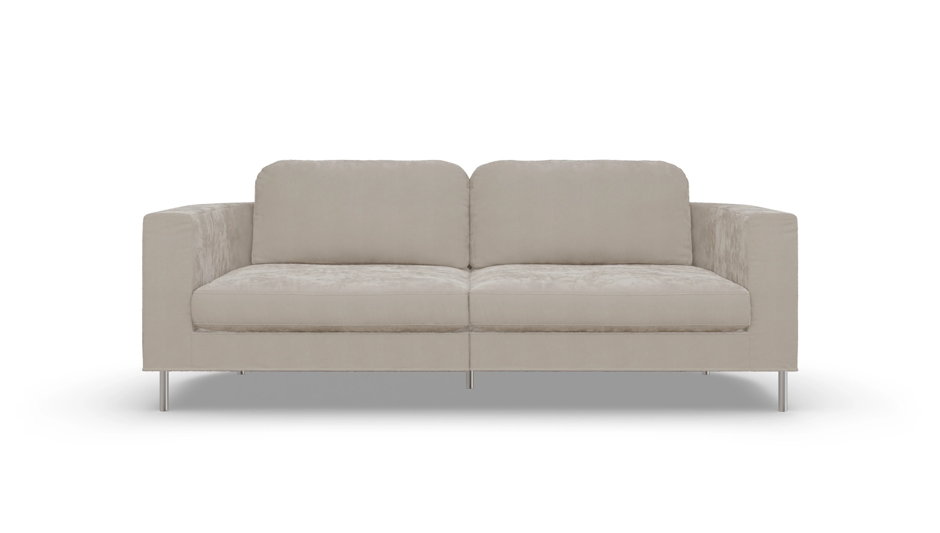 Designer-Stoffsofa Girando Ansicht des Produktes Girando 3-Sitzer in Samt weiß