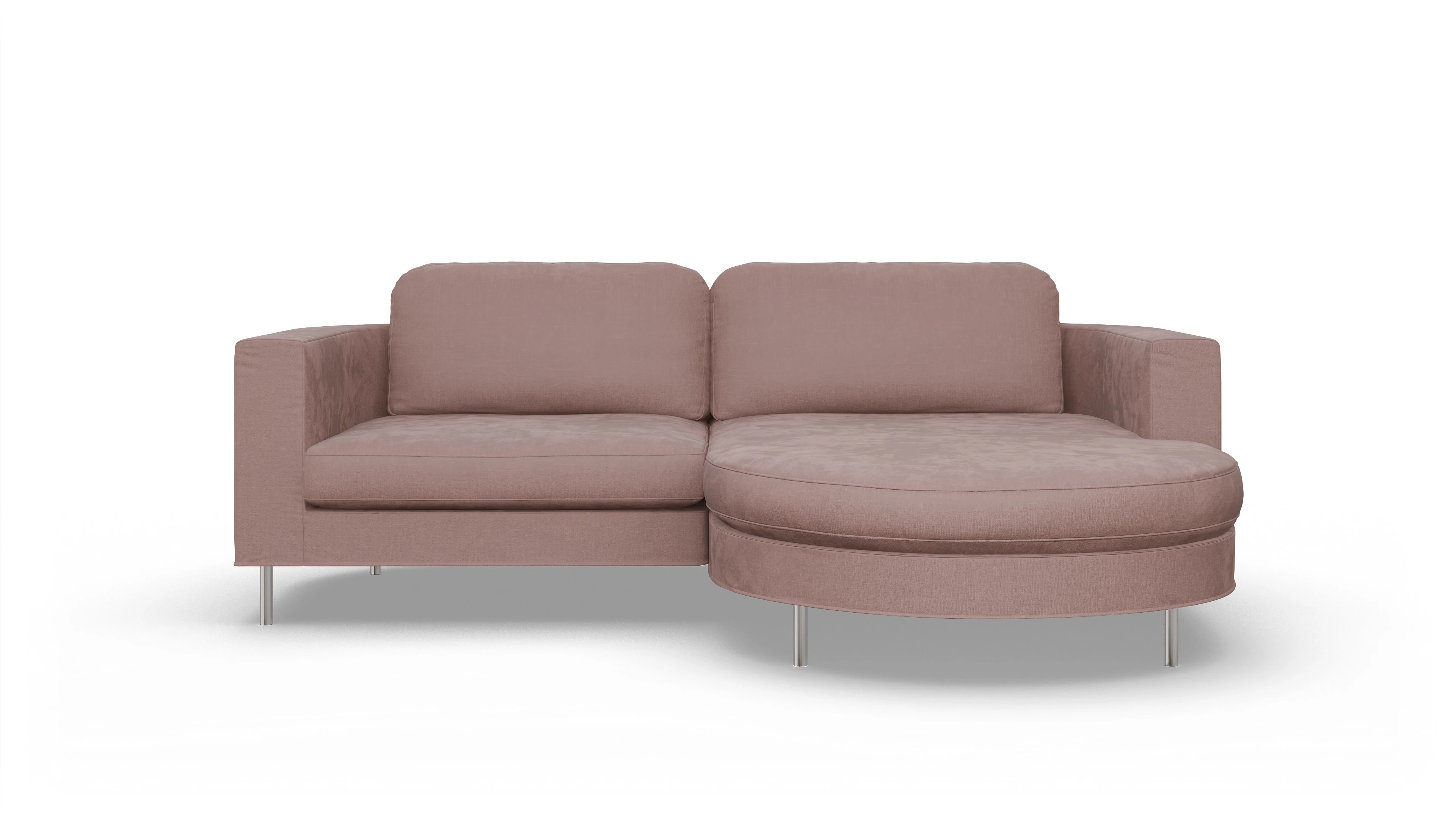 Ansicht des Produktes Girando Sofa mit Rec rechts in Stoff rot