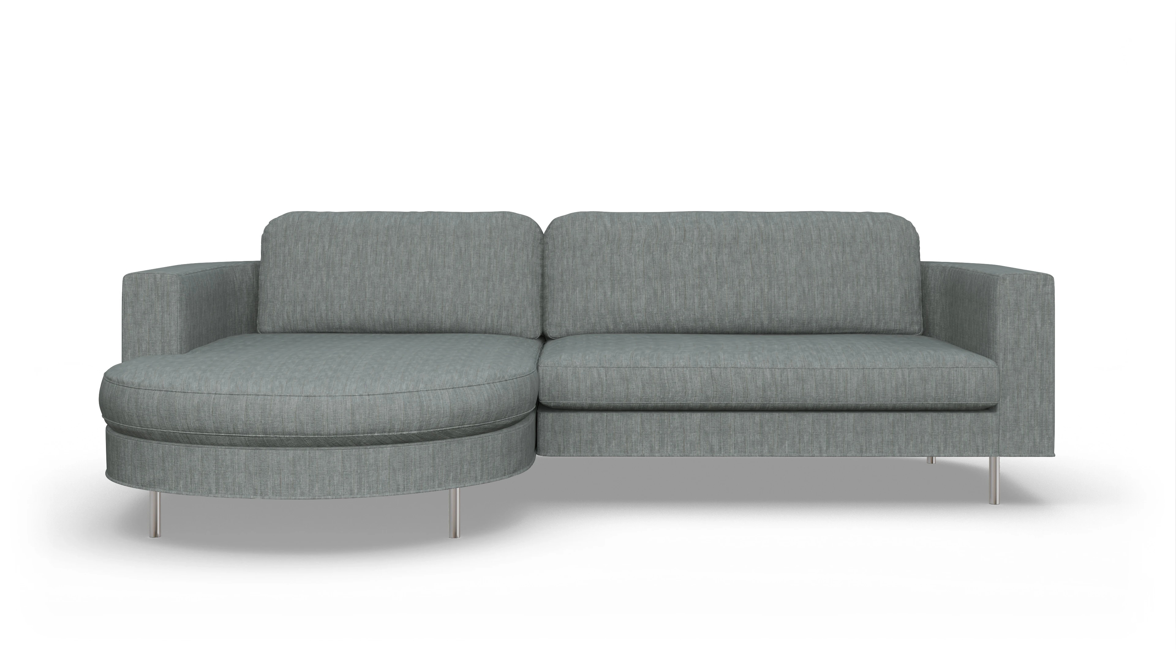 Ansicht des Produktes Girando Sofa mit Rec links in Stoff blau