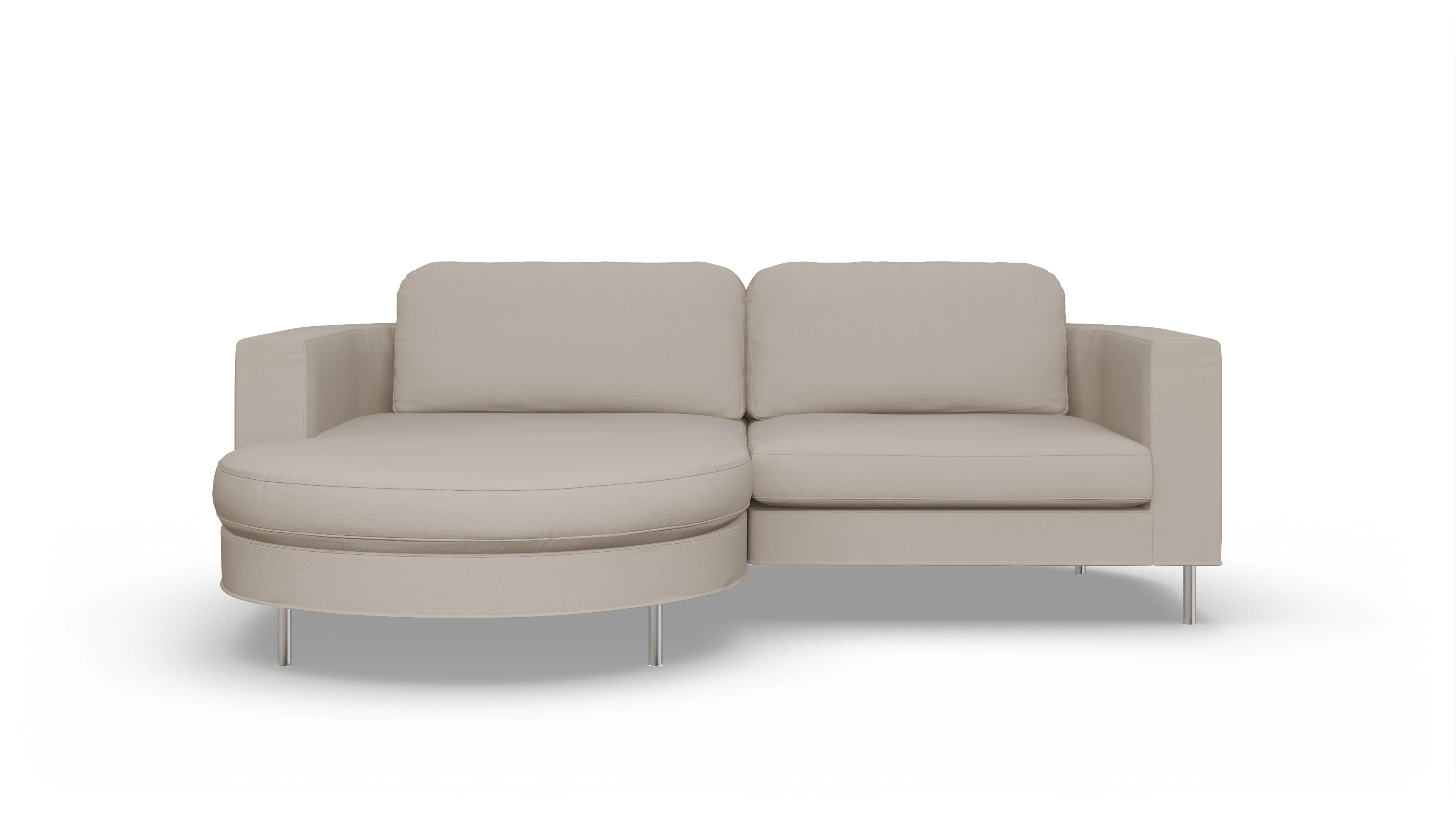 Ansicht des Produktes Girando Sofa mit Rec links in Stoff beige