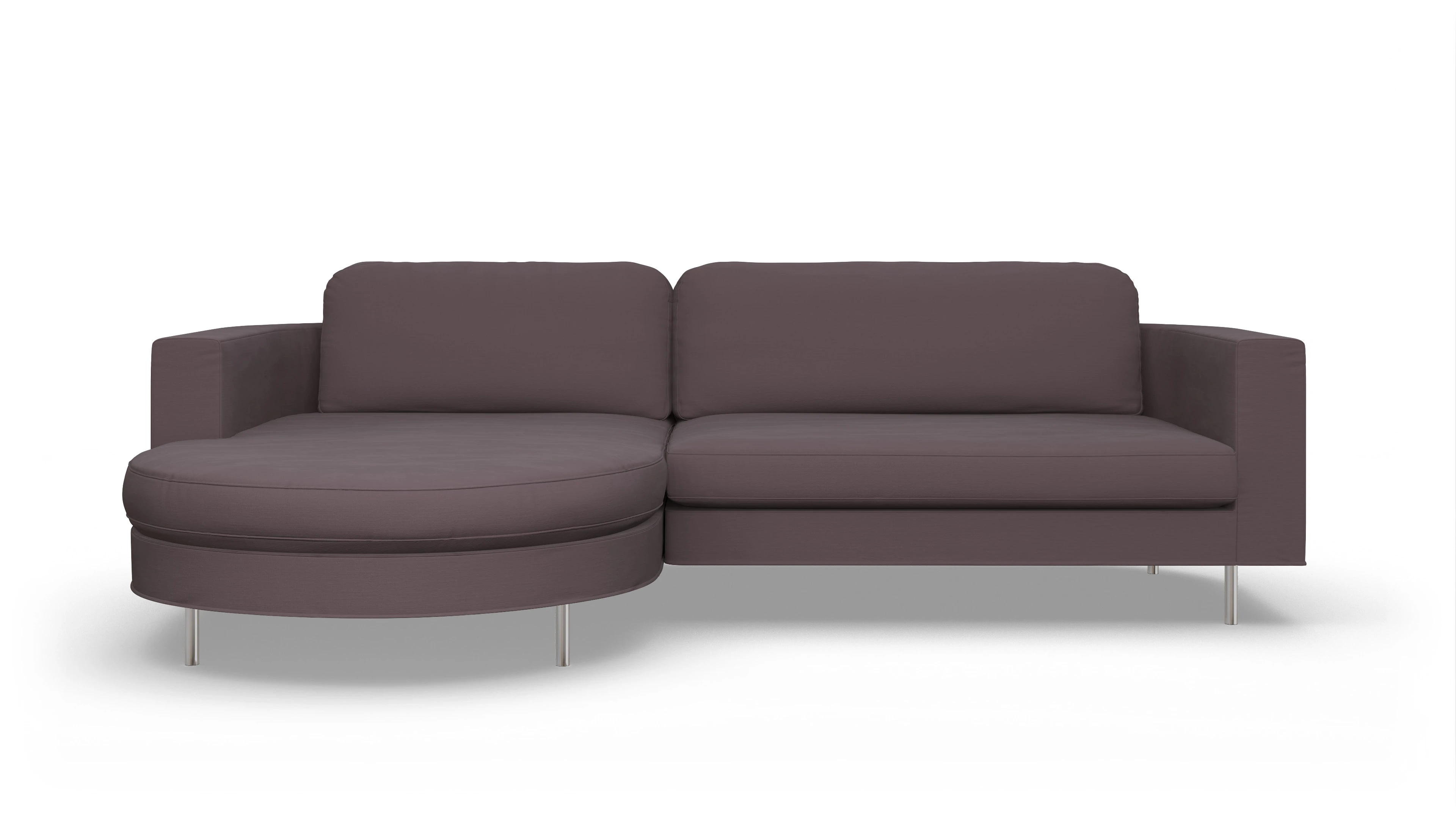 Ansicht des Produktes Girando Sofa mit Rec links in Stoff braun