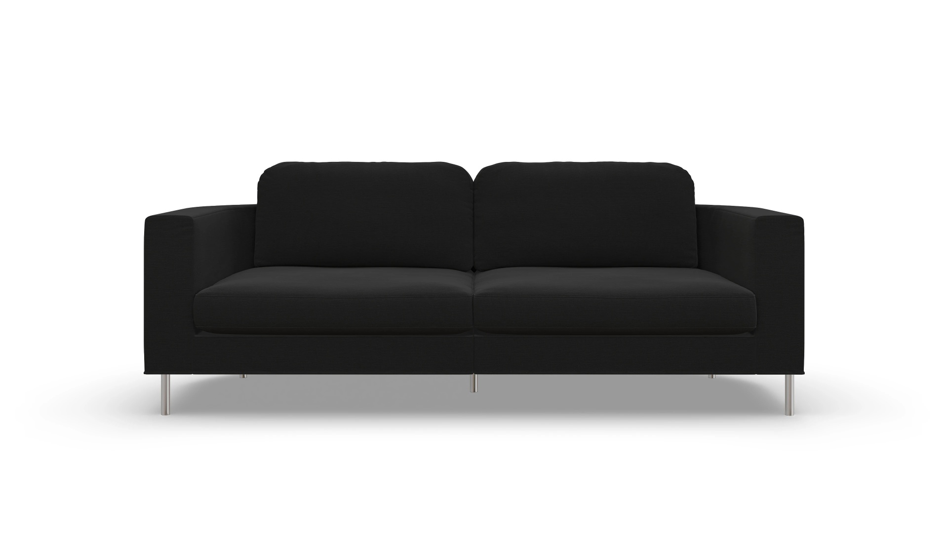 Designer-Stoffsofa Girando Ansicht des Produktes Girando 3-Sitzer in Stoff schwarz