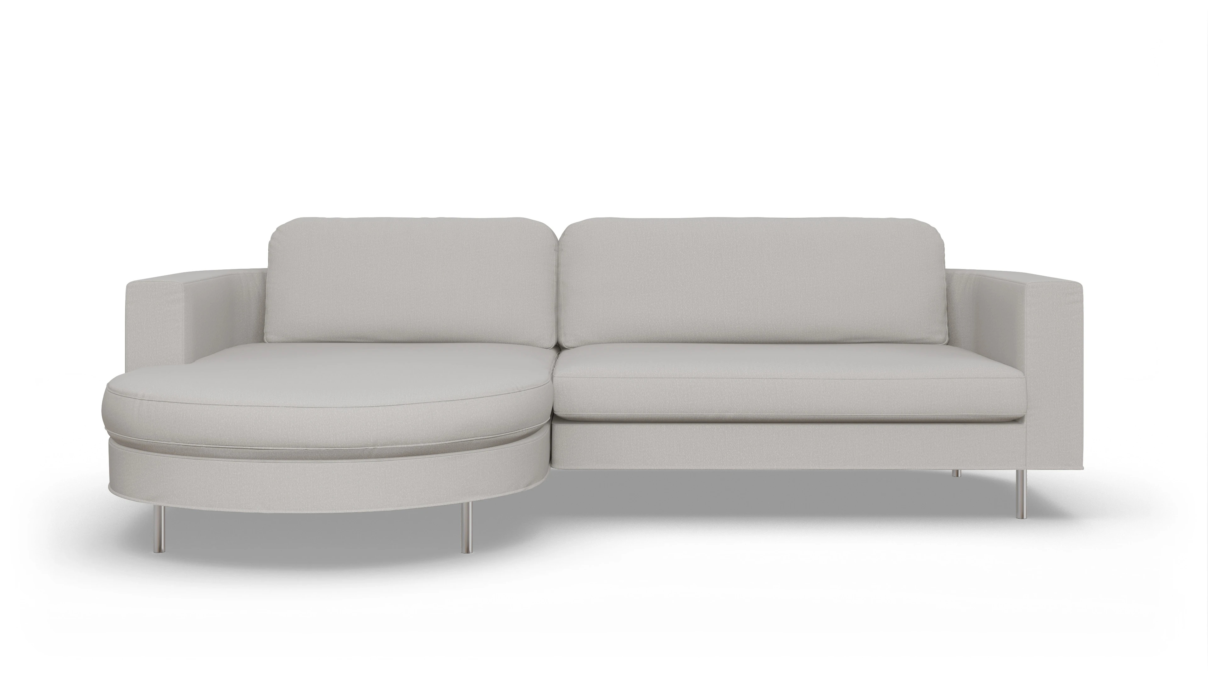 Ansicht des Produktes Girando Sofa mit Rec links in Stoff weiß