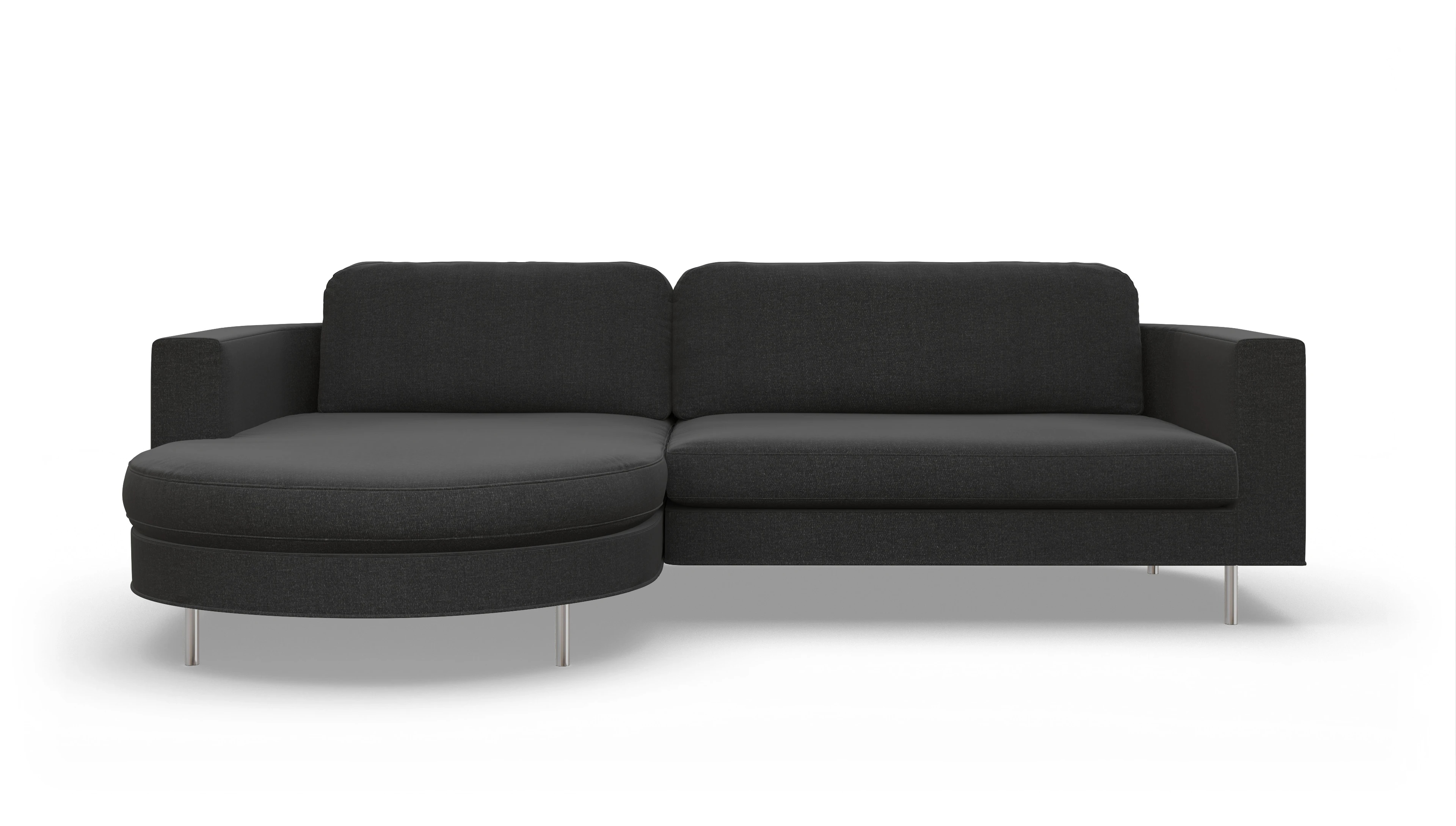 Ansicht des Produktes Girando Sofa mit Rec links in Stoff grau
