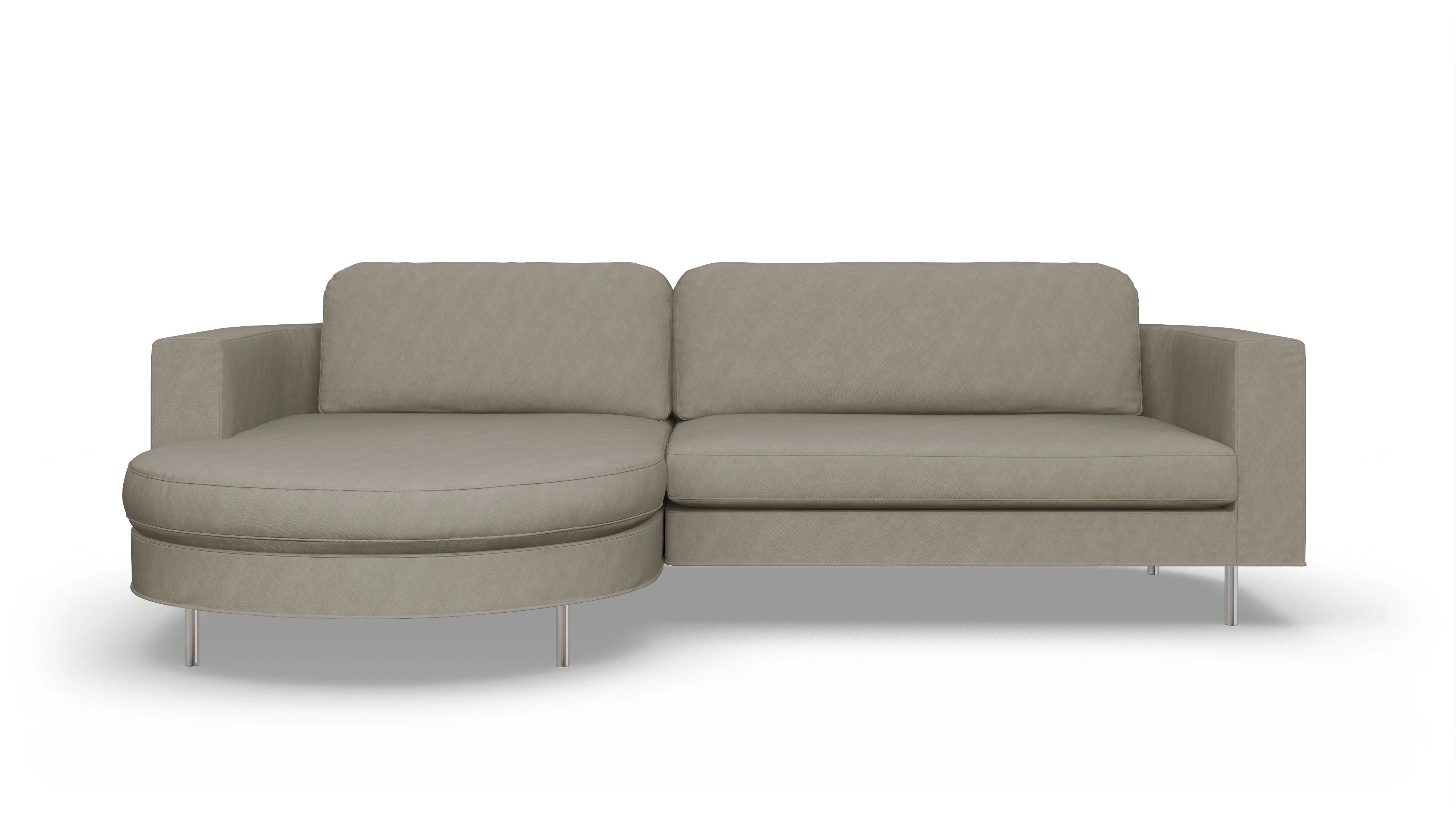 Ansicht des Produktes Girando Sofa mit Rec links in Stoff beige