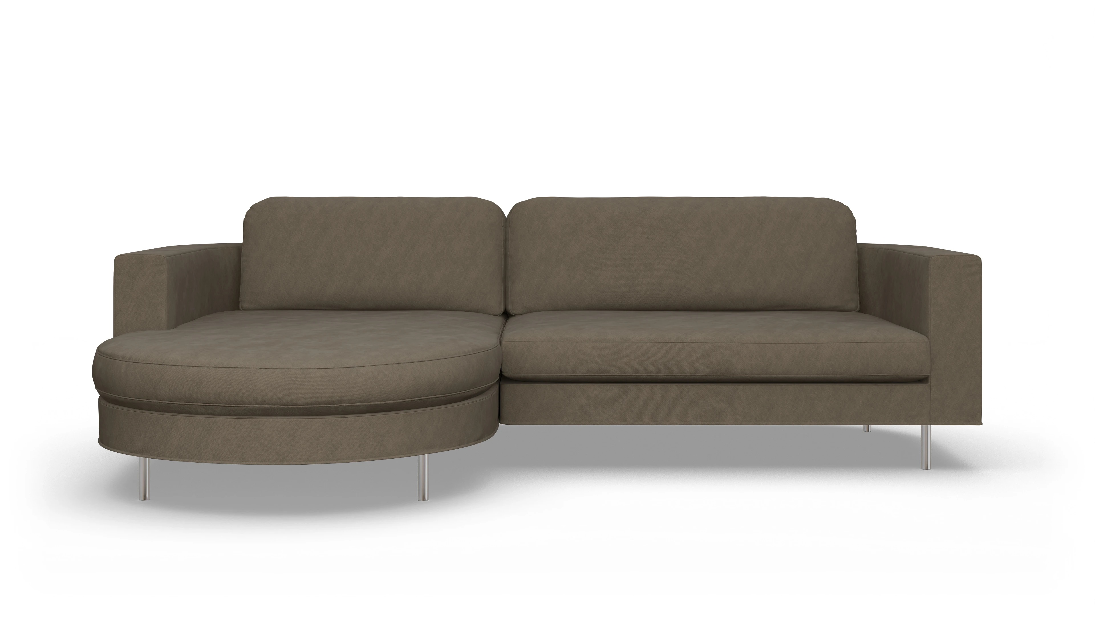 Ansicht des Produktes Girando Sofa mit Rec links in Stoff beige