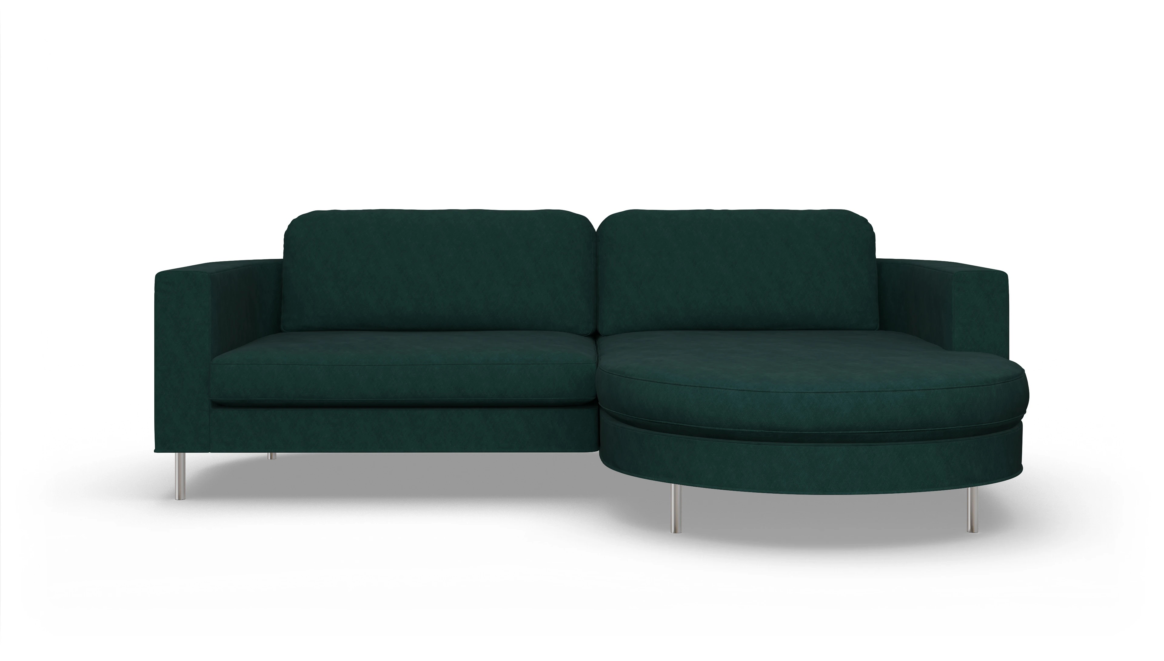 Ansicht des Produktes Girando Sofa mit Rec rechts in Stoff blau