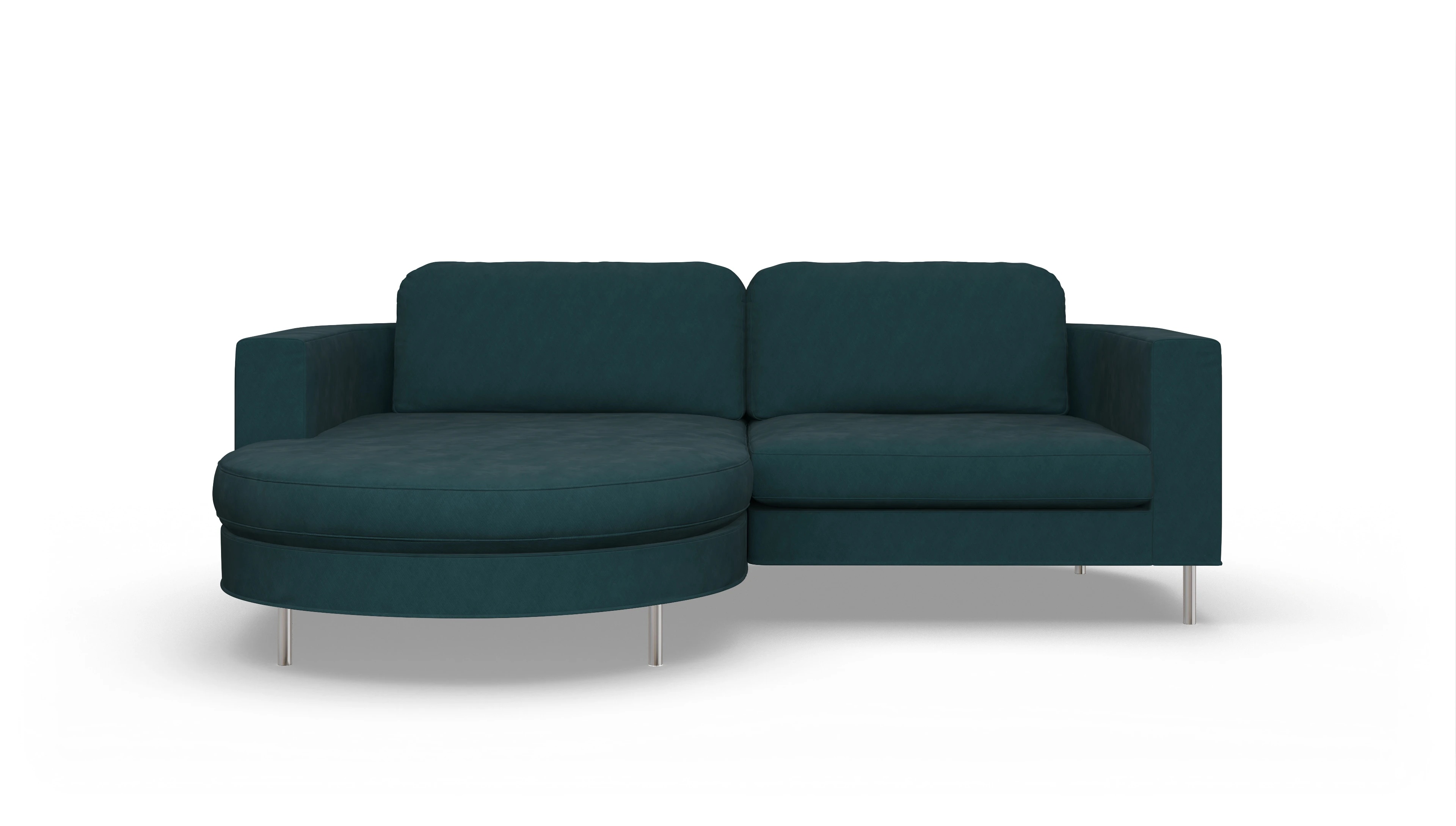 Ansicht des Produktes Girando Sofa mit Rec links in Stoff blau