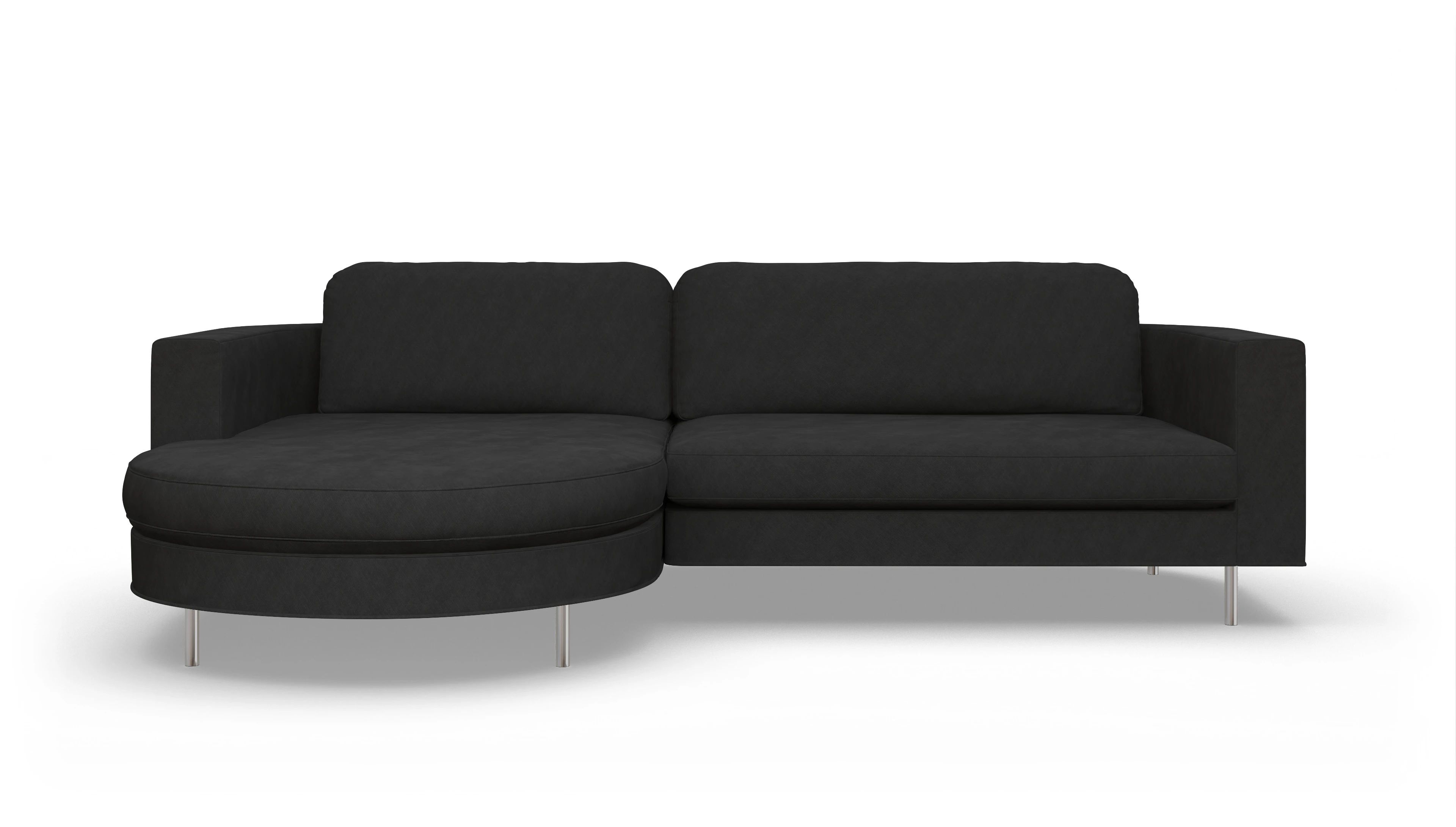 Ansicht des Produktes Girando Sofa mit Rec links in Stoff grau