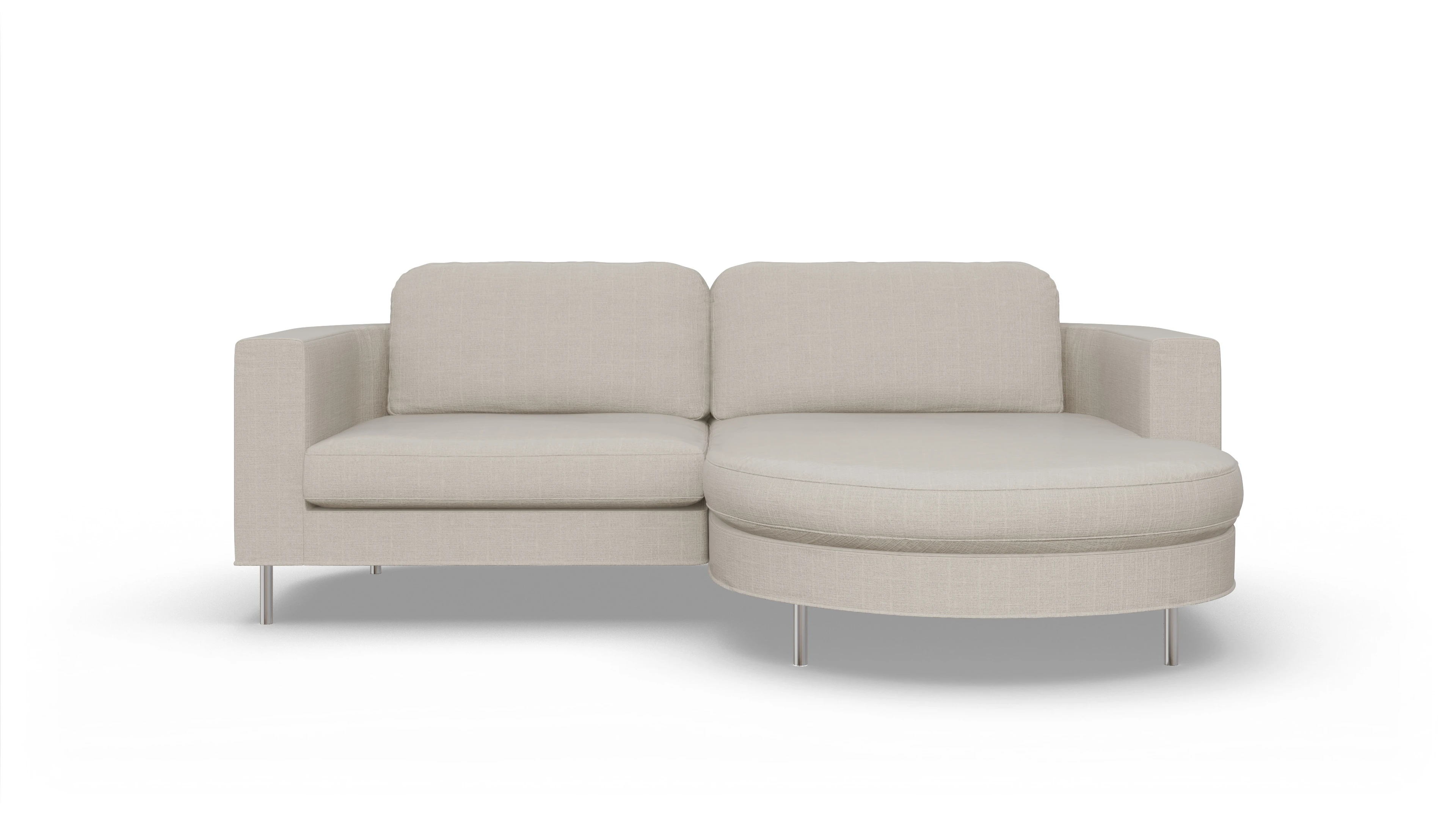 Ansicht des Produktes Girando Sofa mit Rec rechts in Stoff beige