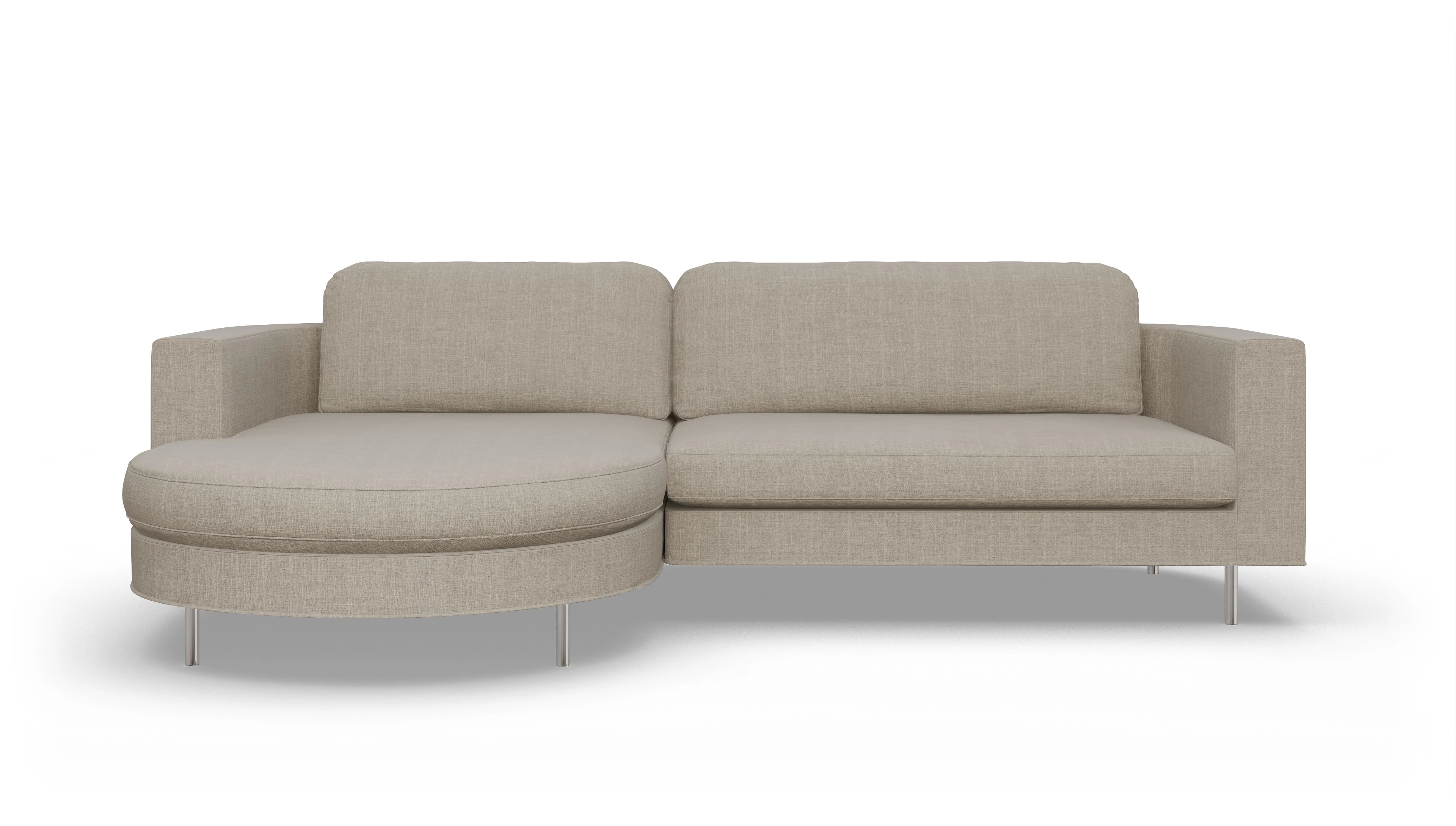 Ansicht des Produktes Girando Sofa mit Rec links in Stoff beige