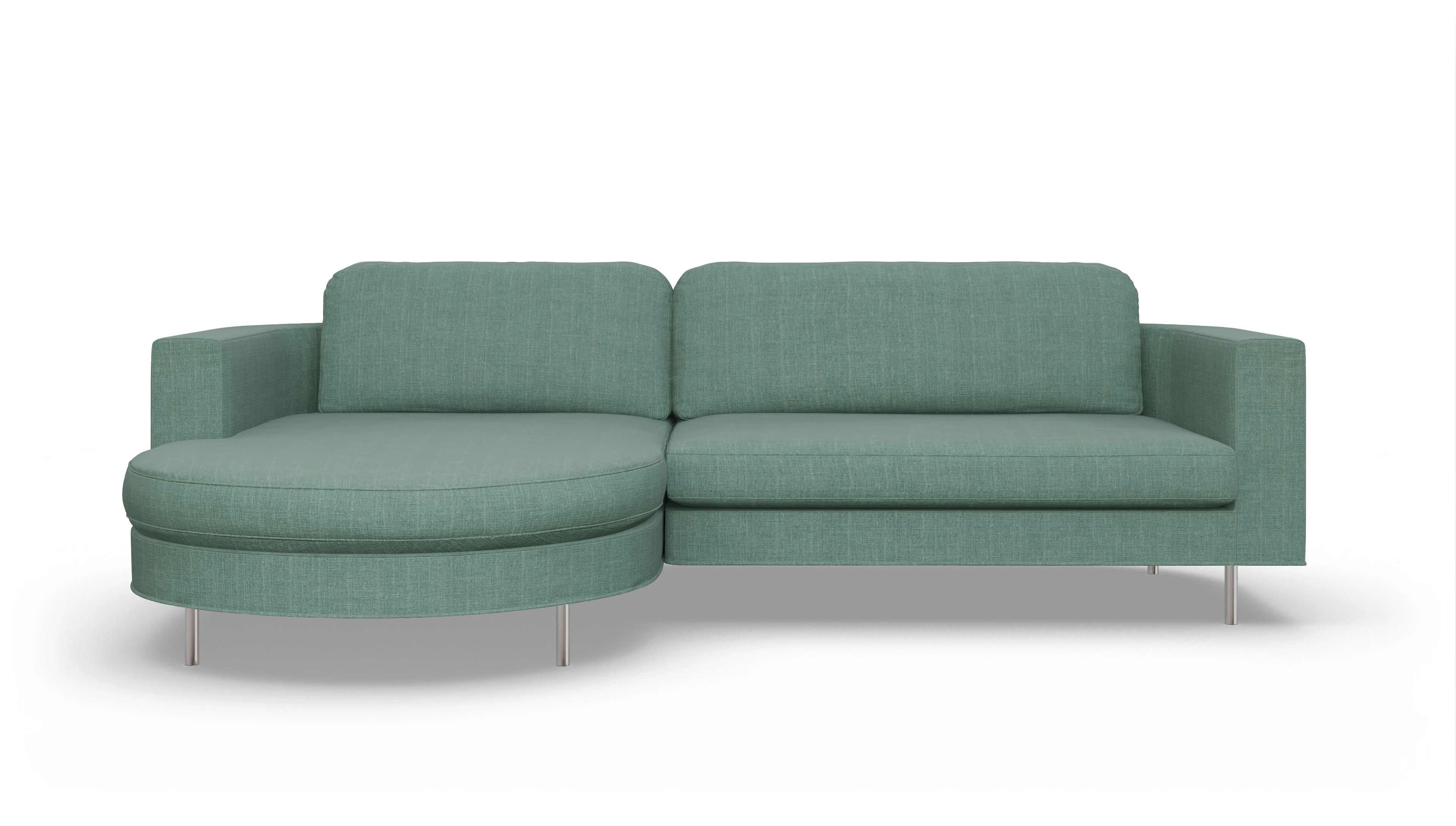 Ansicht des Produktes Girando Sofa mit Rec links in Stoff blau