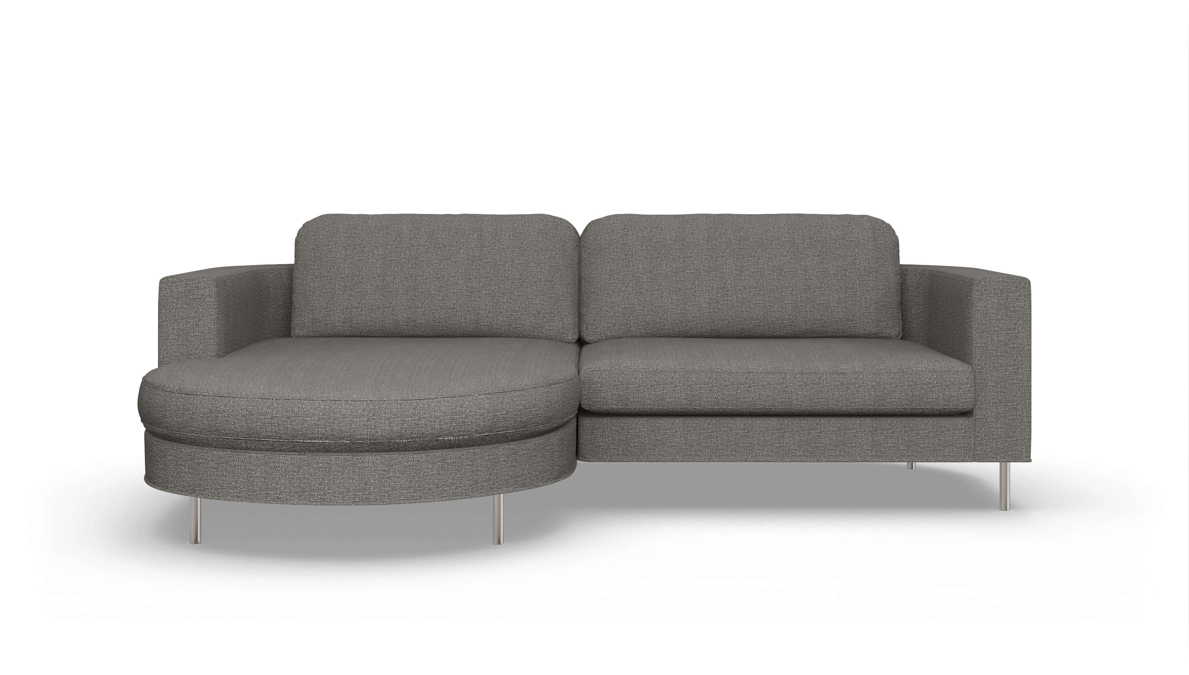 Ansicht des Produktes Girando Sofa mit Rec links in Stoff grau