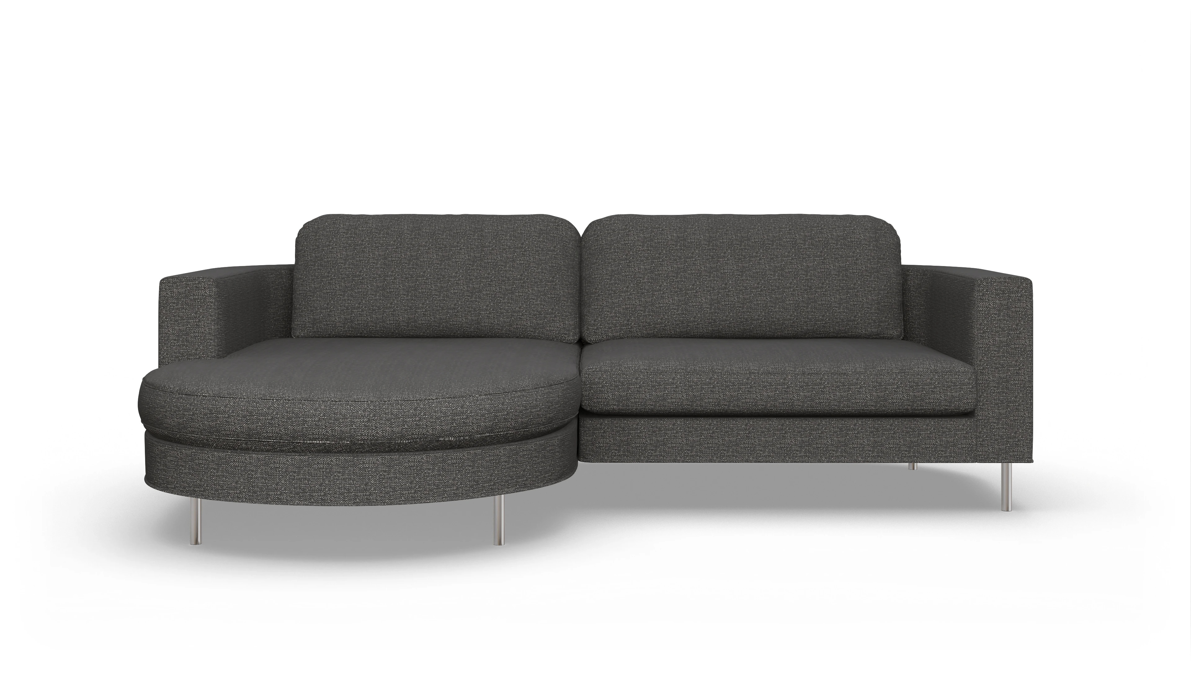 Ansicht des Produktes Girando Sofa mit Rec links in Stoff grau